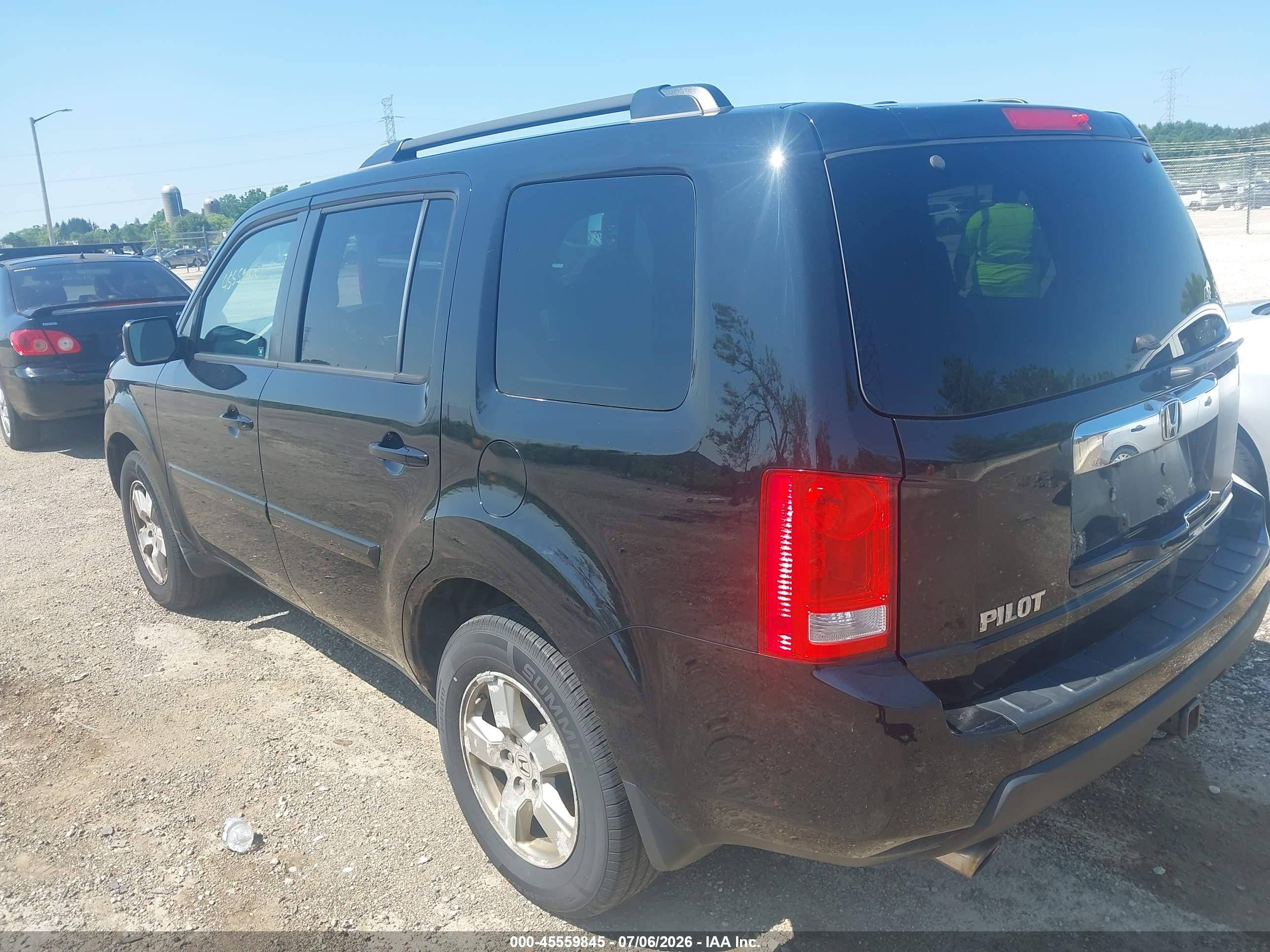 2011 Honda Pilot Ex-l Black vin: 5FNYF4H51BB018620