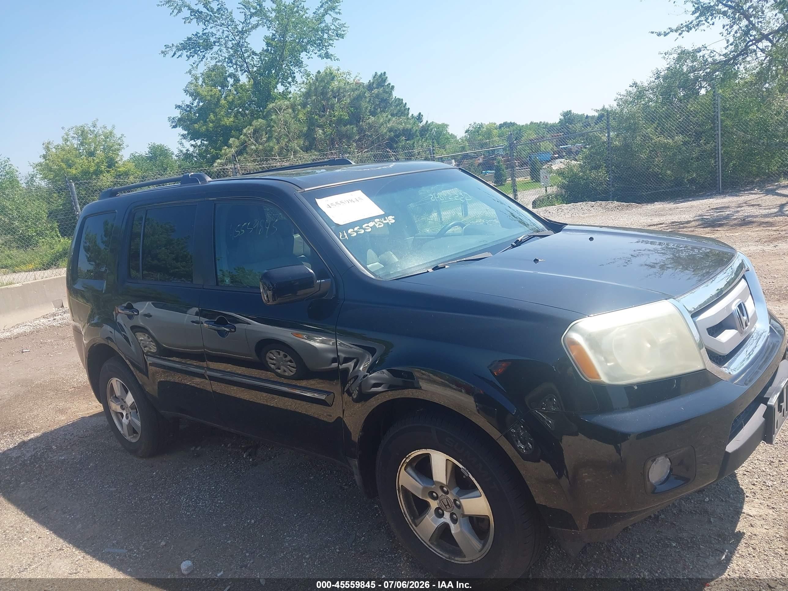 2011 Honda Pilot Ex-l Black vin: 5FNYF4H51BB018620