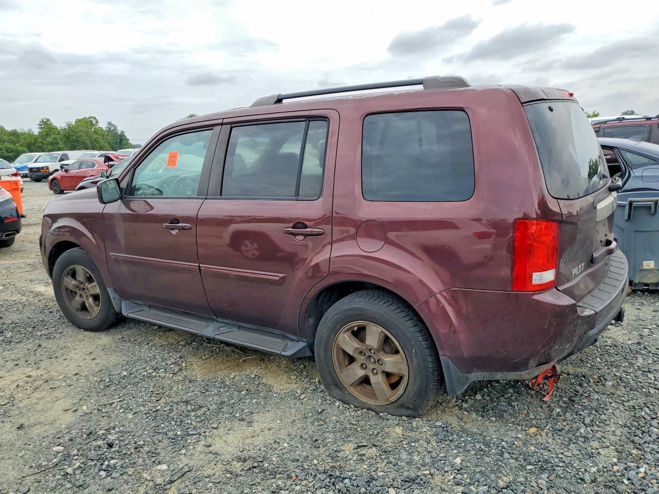 2011 Honda Pilot Exl Burgundy vin: 5FNYF4H51BB060835