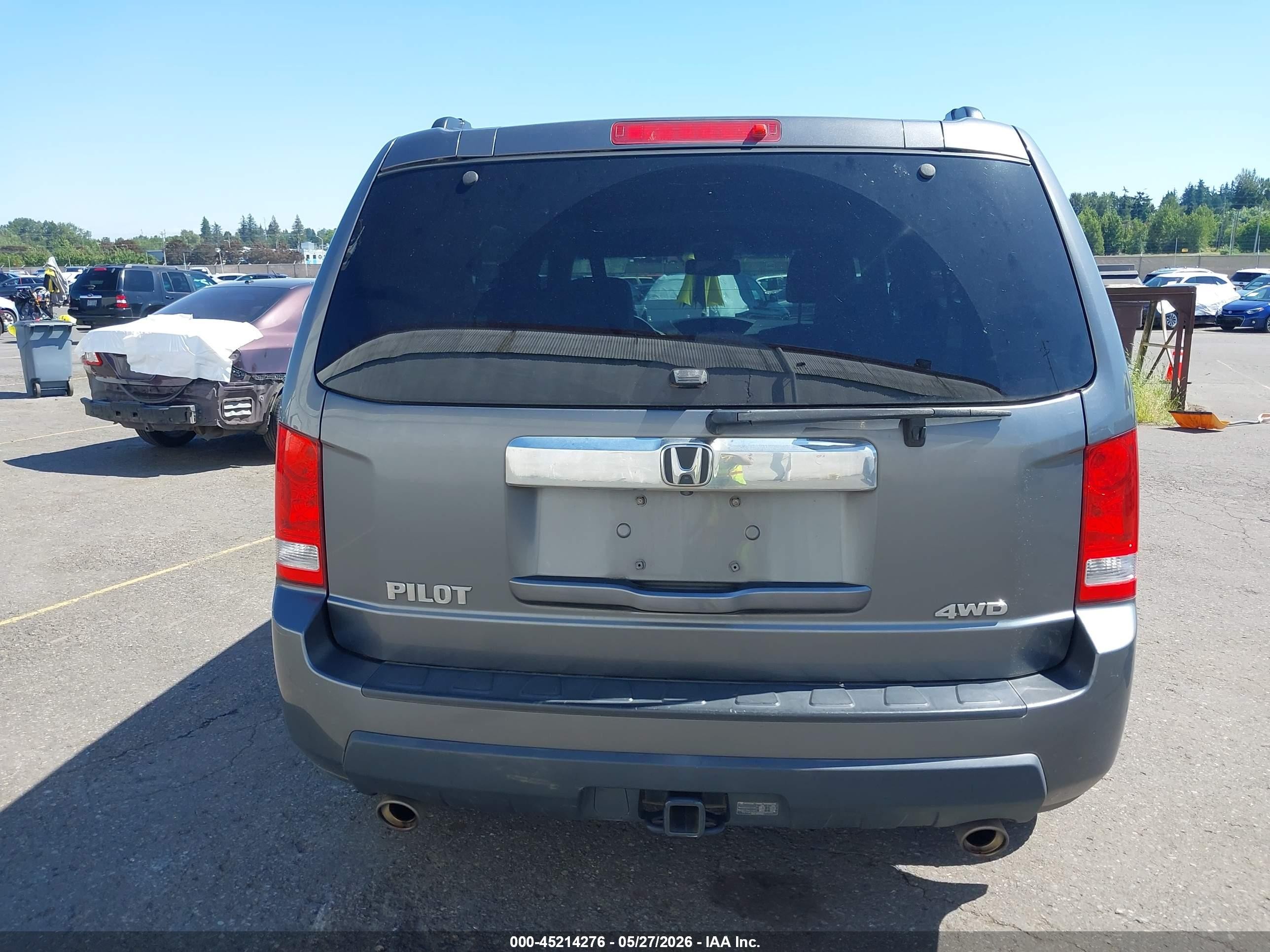 2011 Honda Pilot Ex-l Gray vin: 5FNYF4H51BB060852