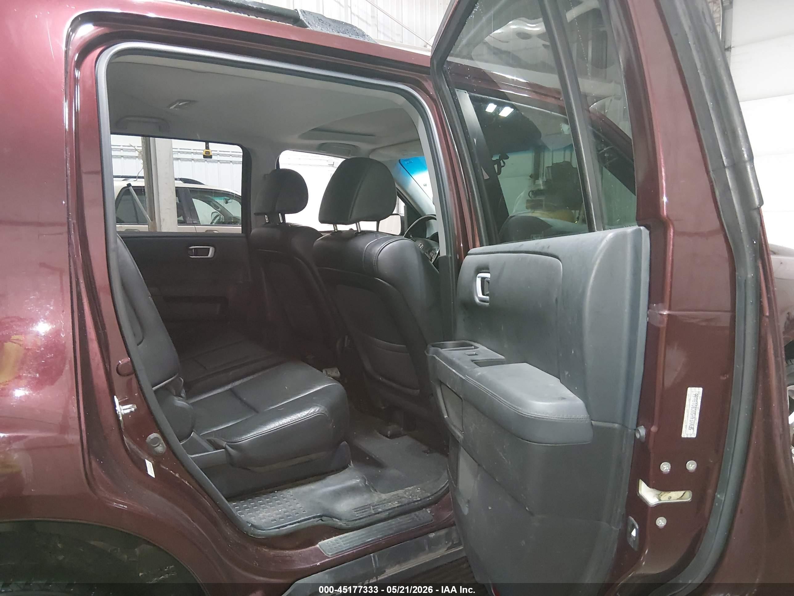 2012 Honda Pilot Ex-l Черный vin: 5FNYF4H51CB018666