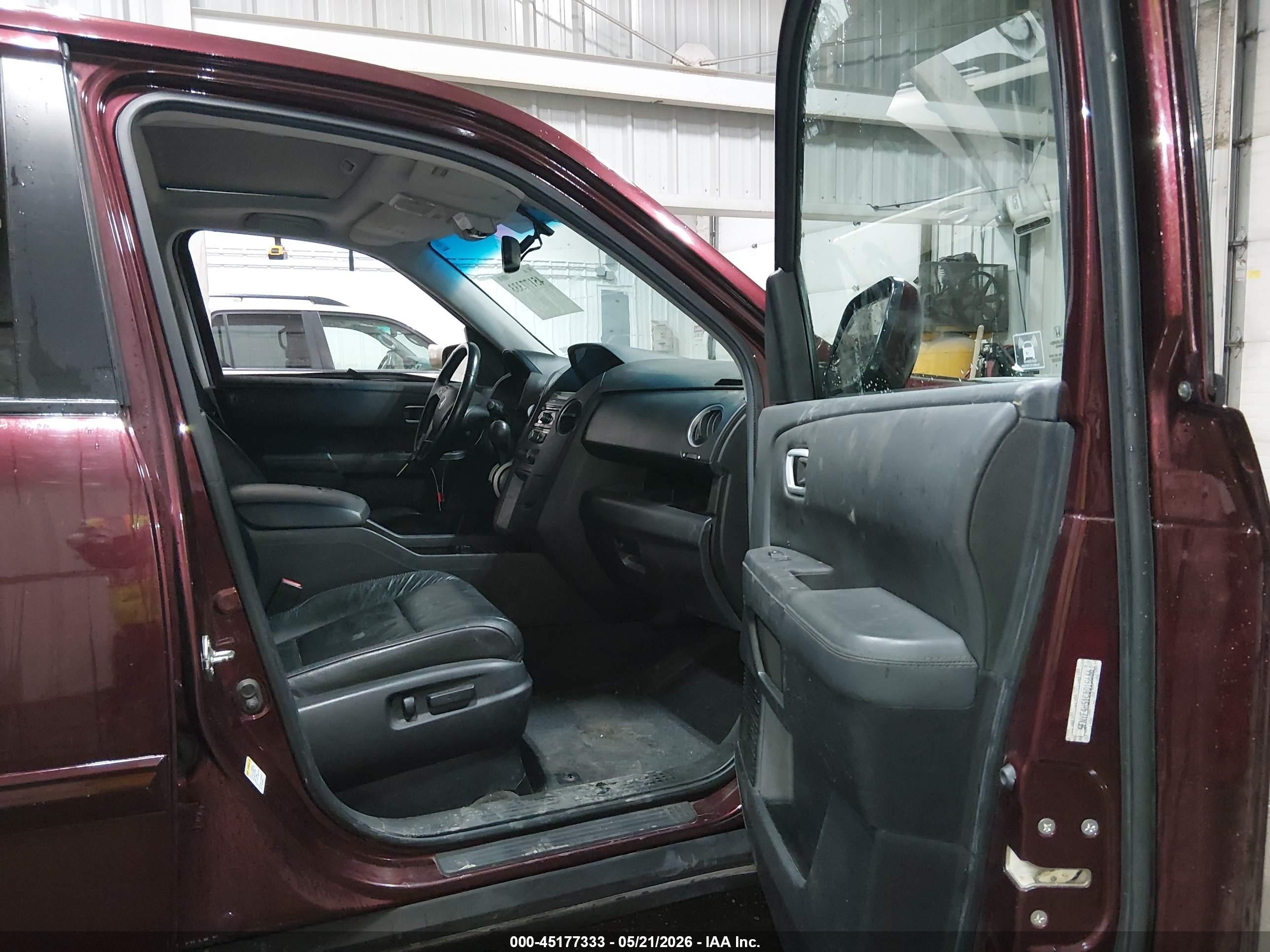 2012 Honda Pilot Ex-l Черный vin: 5FNYF4H51CB018666