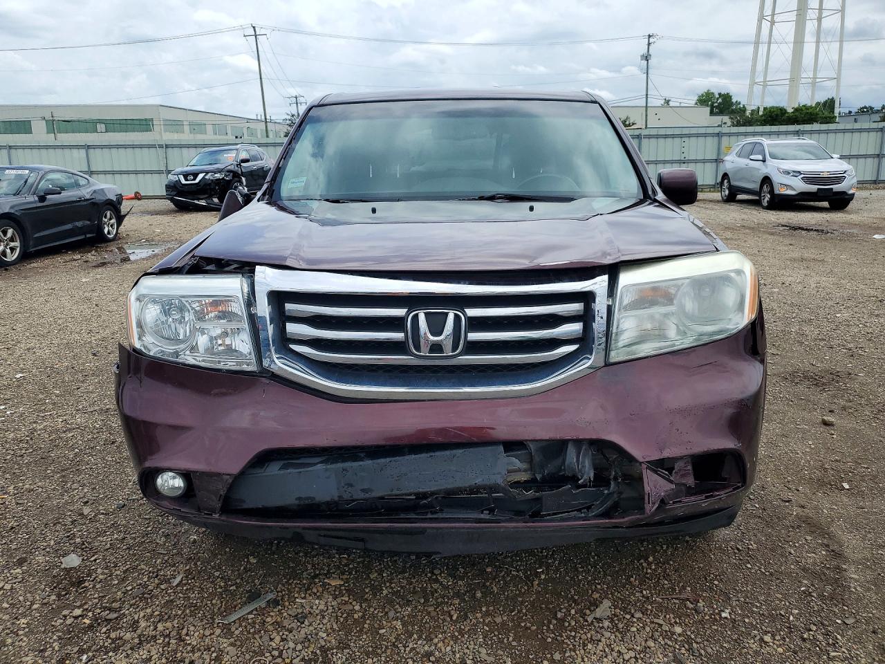 2012 Honda Pilot Exl Maroon vin: 5FNYF4H51CB076213