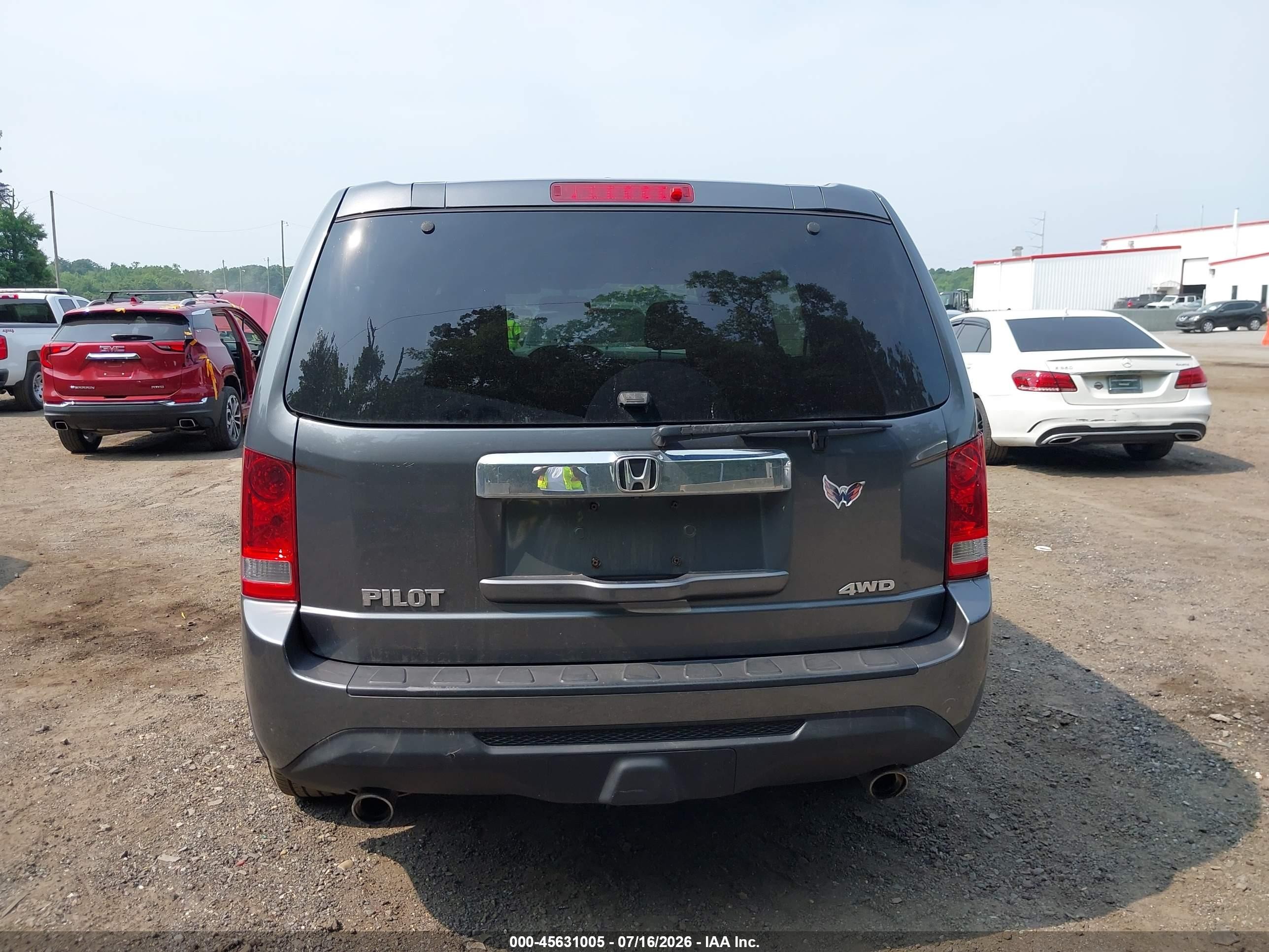 2013 Honda Pilot Ex-l Gray vin: 5FNYF4H51DB014621