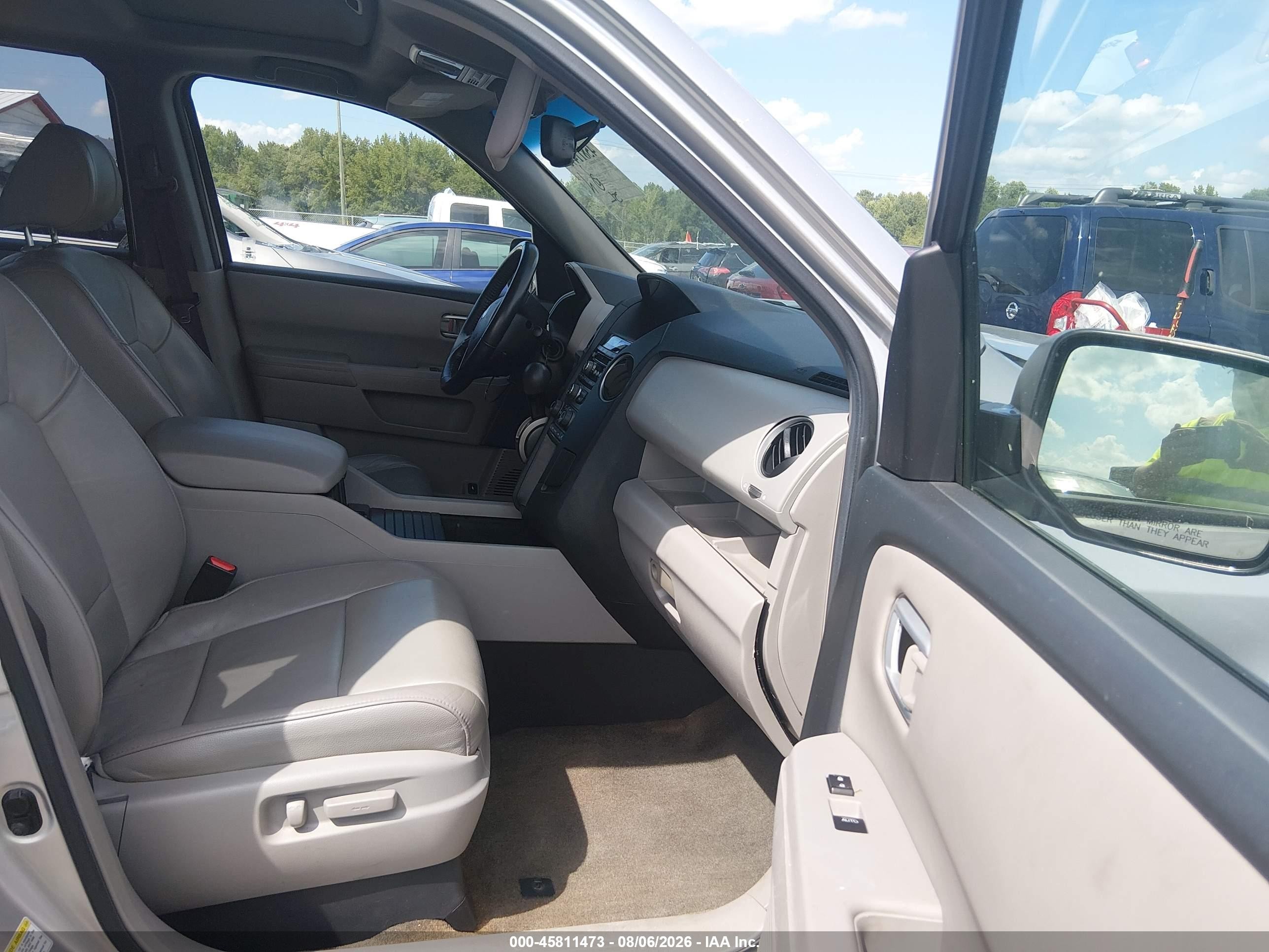 2013 Honda Pilot Ex-l Silver vin: 5FNYF4H51DB047392