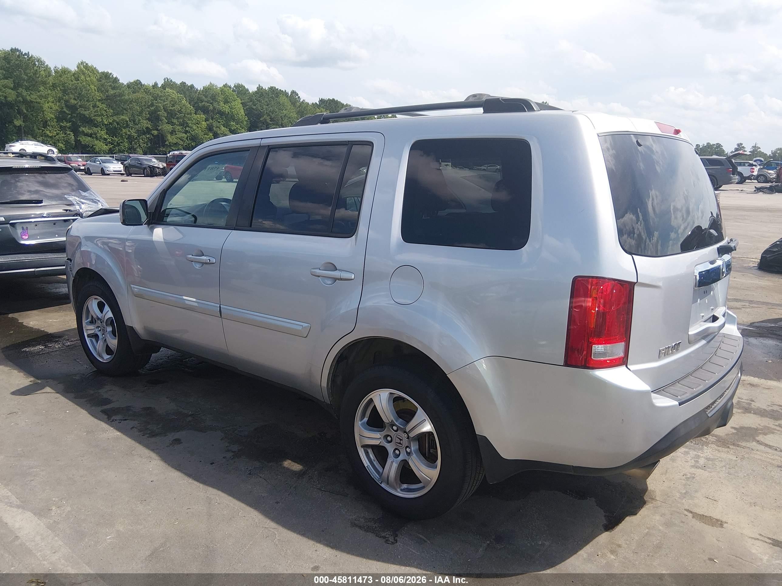 2013 Honda Pilot Ex-l Silver vin: 5FNYF4H51DB047392