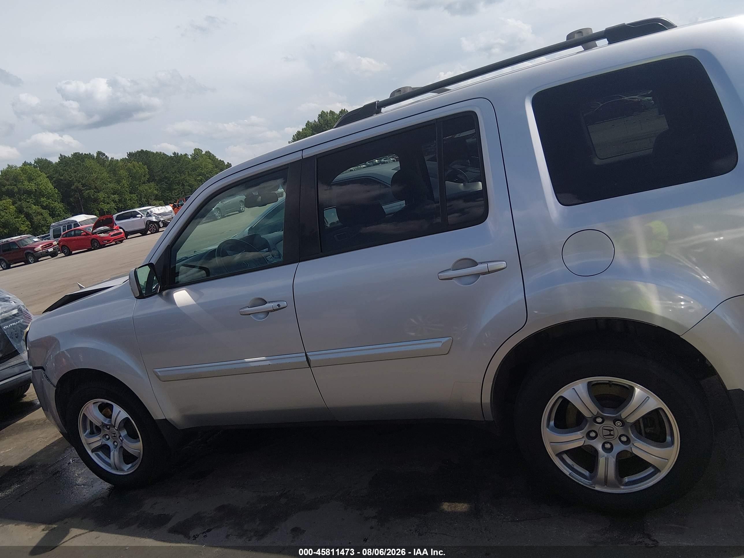 2013 Honda Pilot Ex-l Silver vin: 5FNYF4H51DB047392