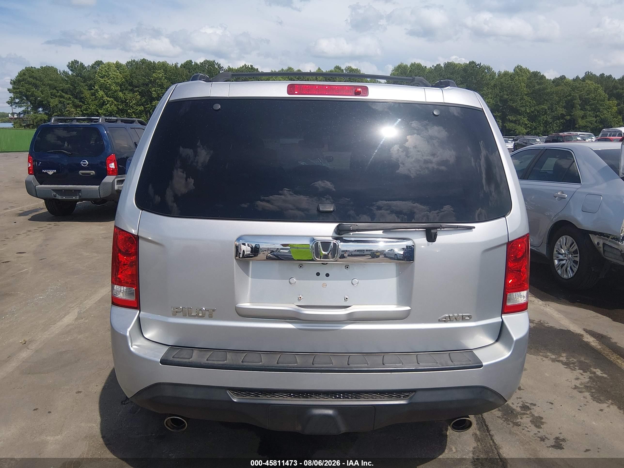 2013 Honda Pilot Ex-l Silver vin: 5FNYF4H51DB047392