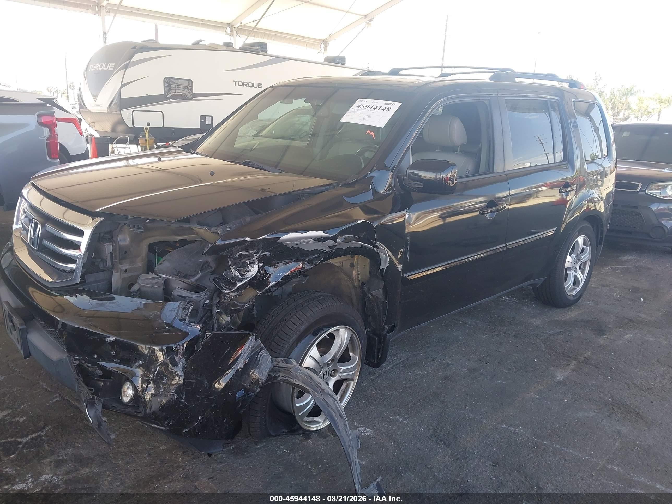 2013 Honda Pilot Ex-l Black vin: 5FNYF4H51DB075502