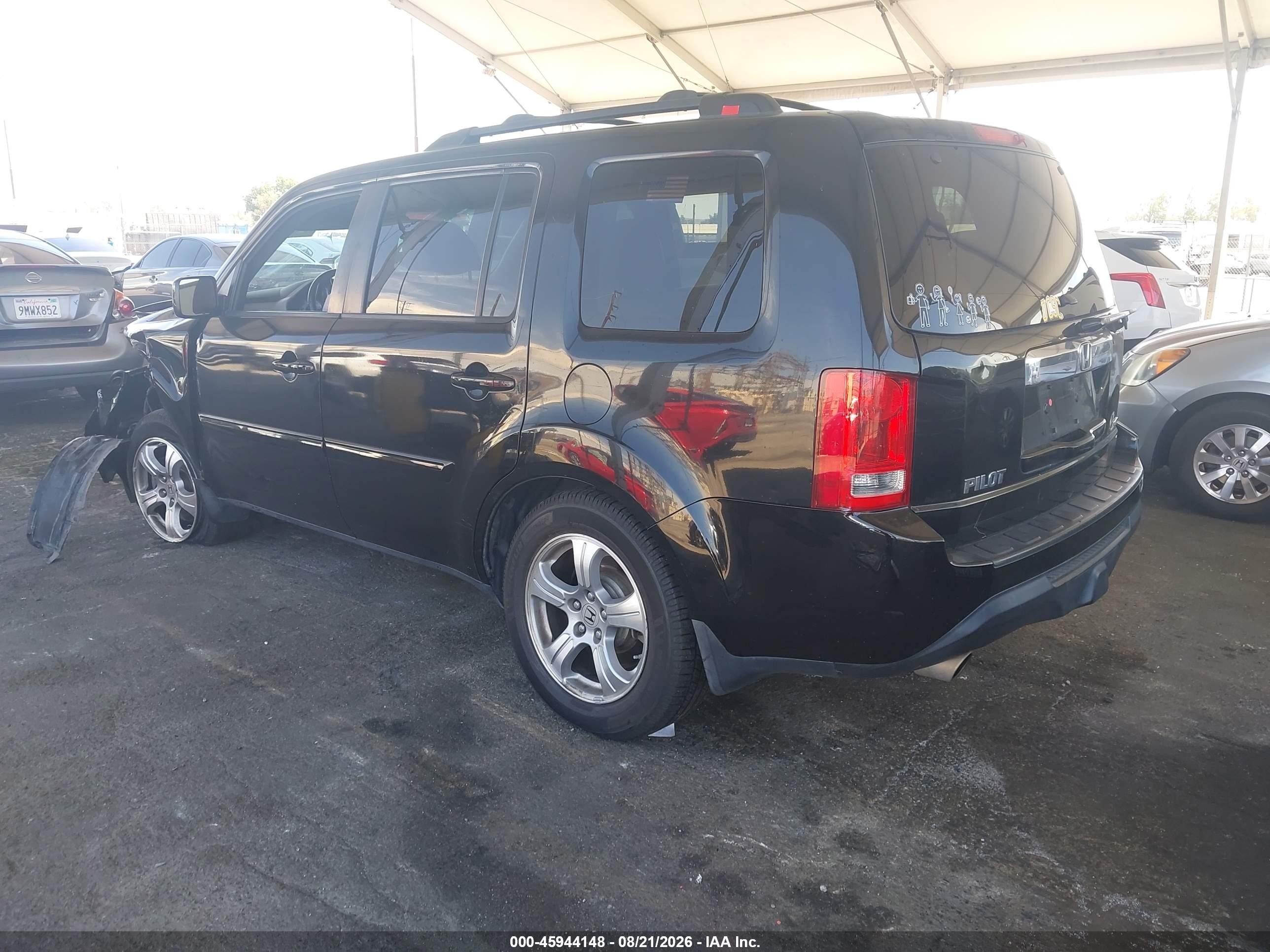2013 Honda Pilot Ex-l Black vin: 5FNYF4H51DB075502