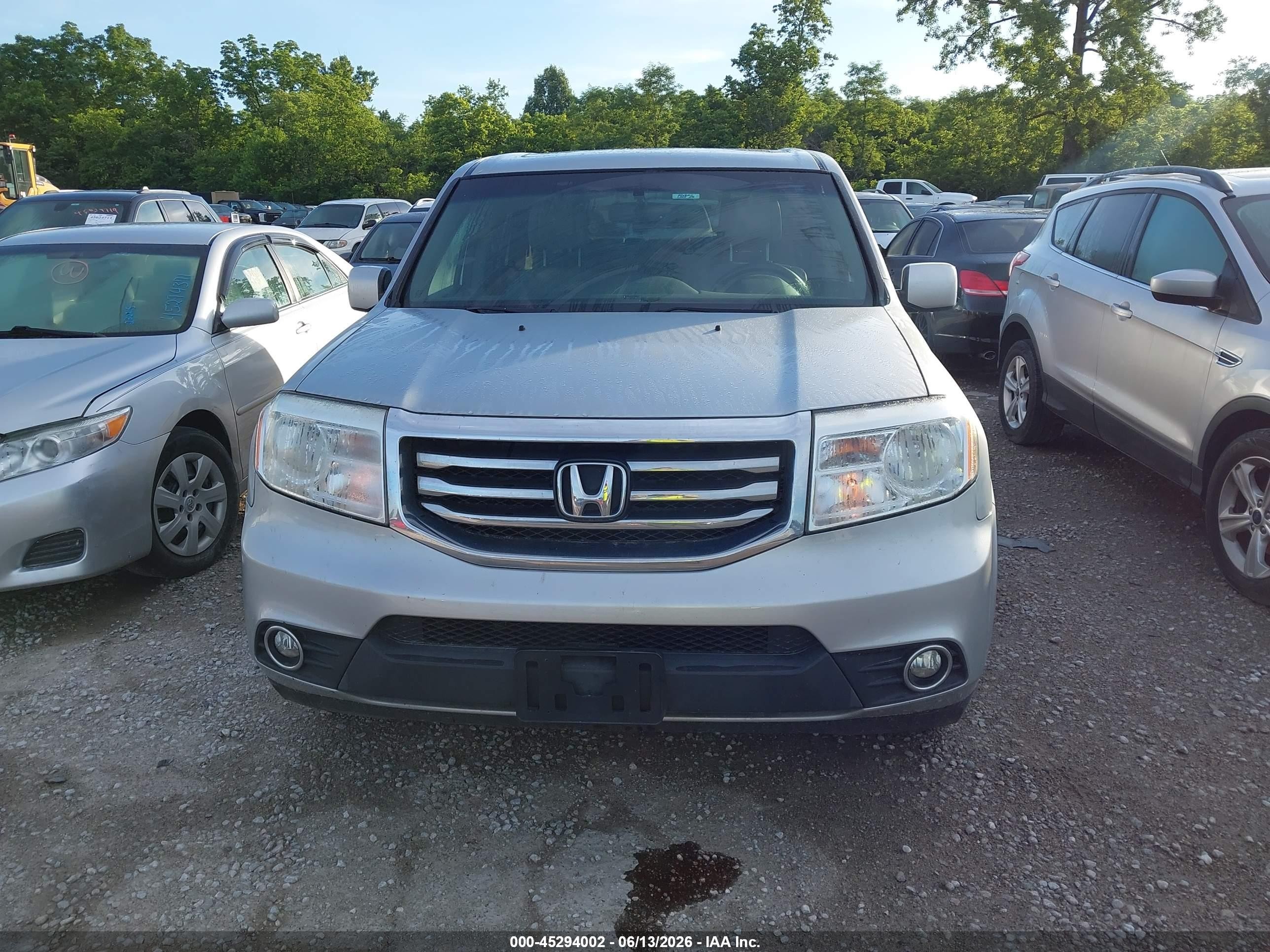 2013 Honda Pilot Ex-l Silver vin: 5FNYF4H51DB075788