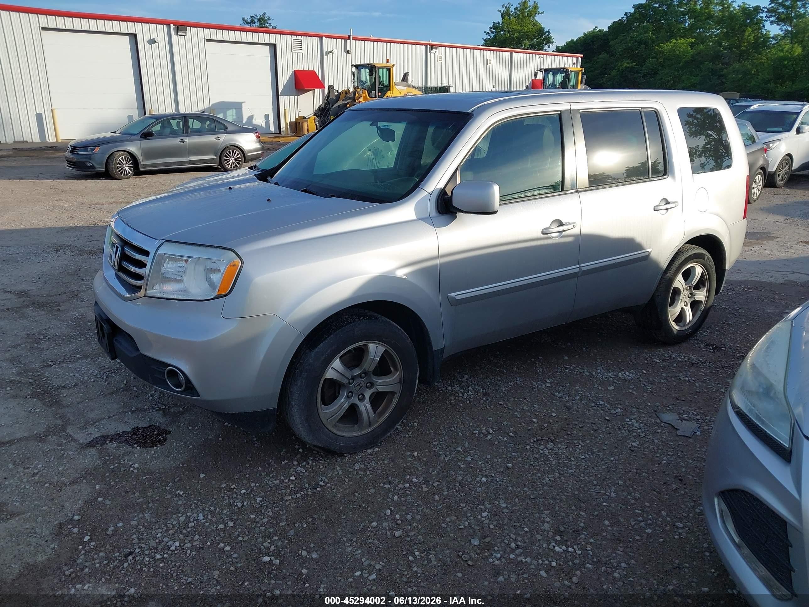 2013 Honda Pilot Ex-l Silver vin: 5FNYF4H51DB075788
