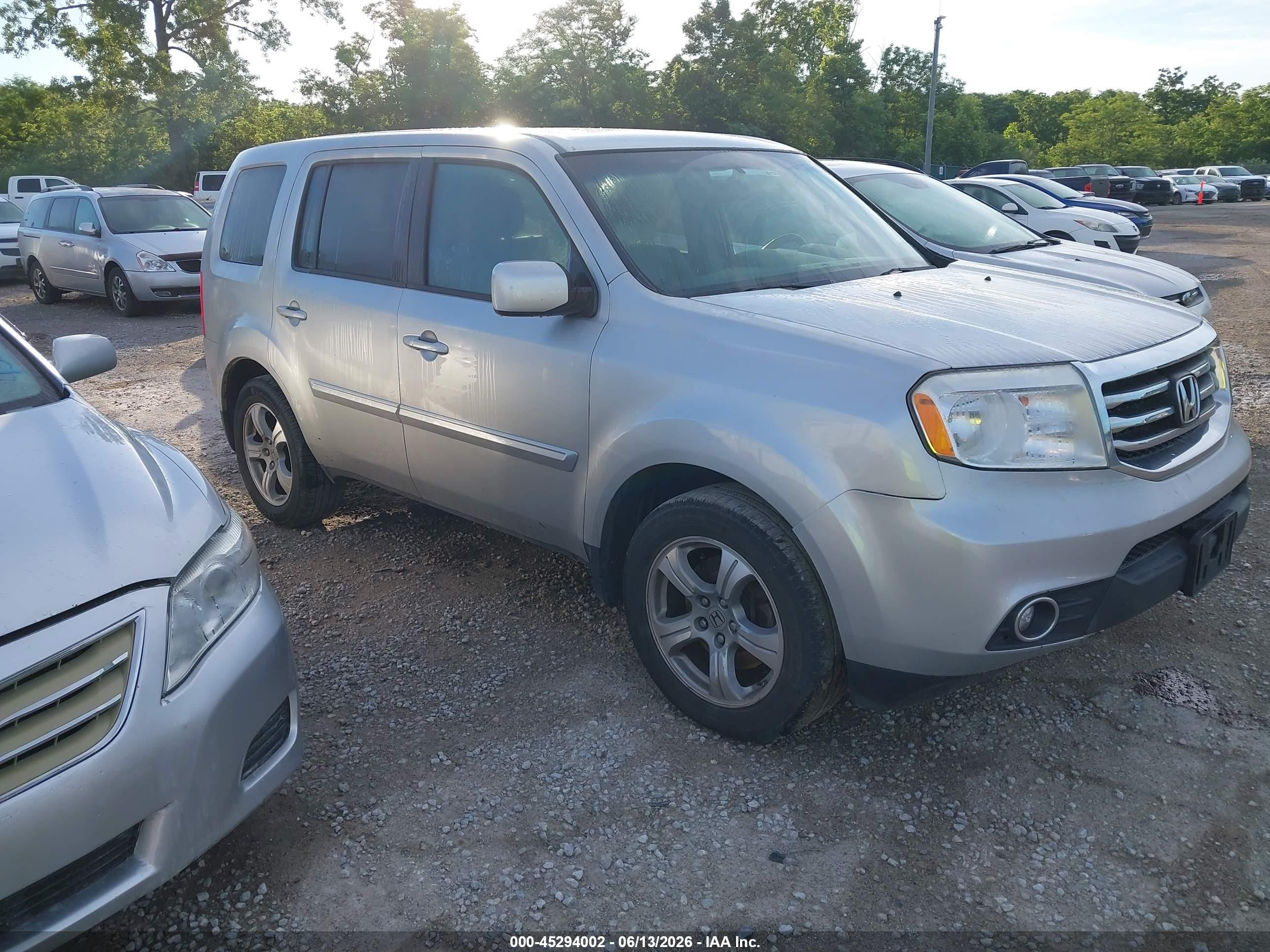 2013 Honda Pilot Ex-l Silver vin: 5FNYF4H51DB075788