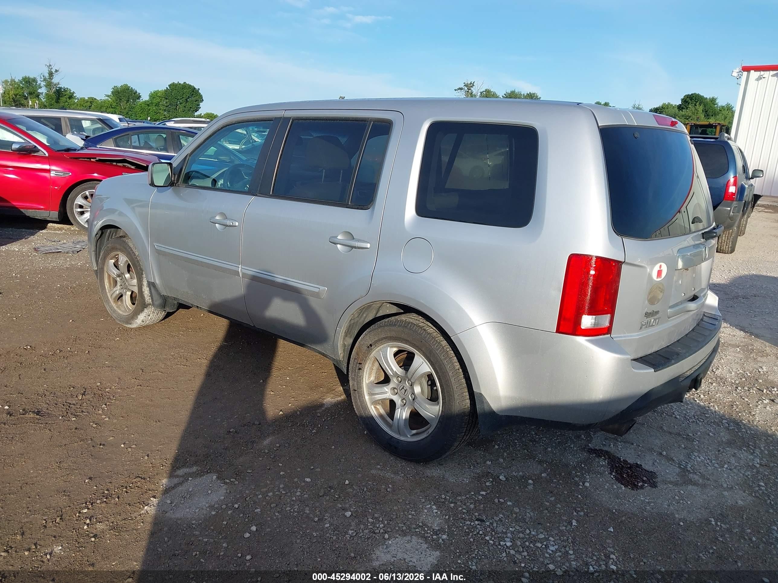 2013 Honda Pilot Ex-l Silver vin: 5FNYF4H51DB075788
