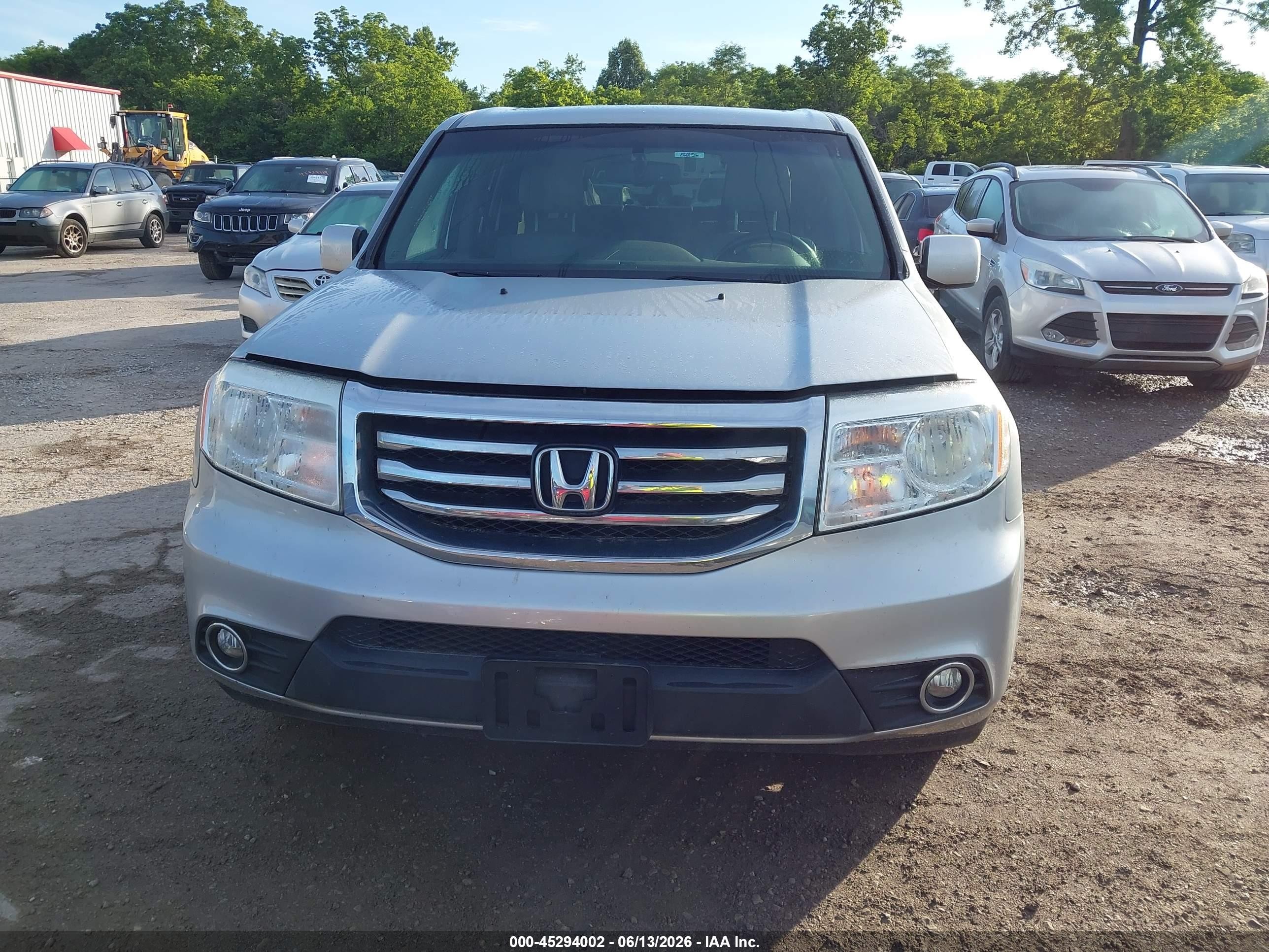 2013 Honda Pilot Ex-l Silver vin: 5FNYF4H51DB075788