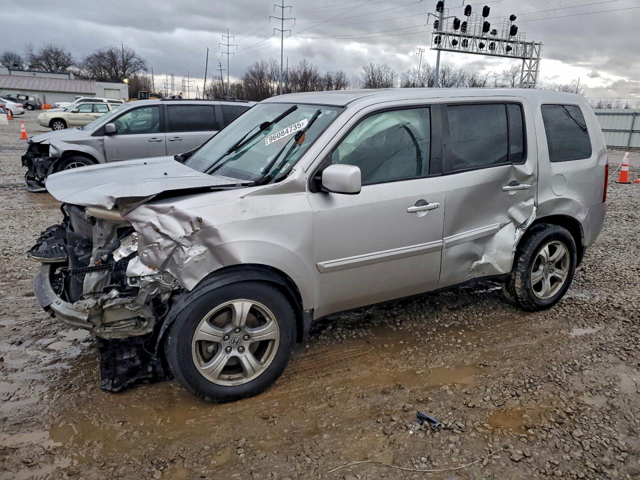 2013 Honda Pilot Exl Gray vin: 5FNYF4H51DB081395