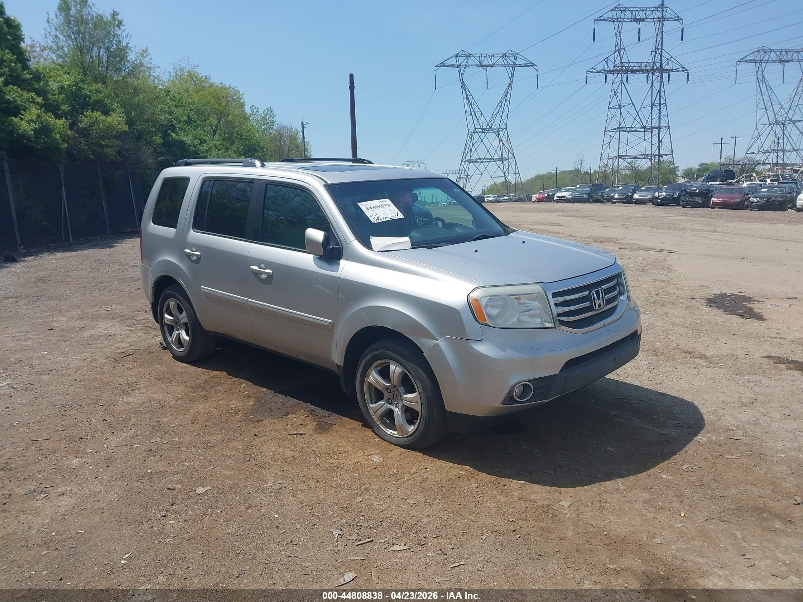 2013 Honda Pilot Ex-l Silver vin: 5FNYF4H51DB085804