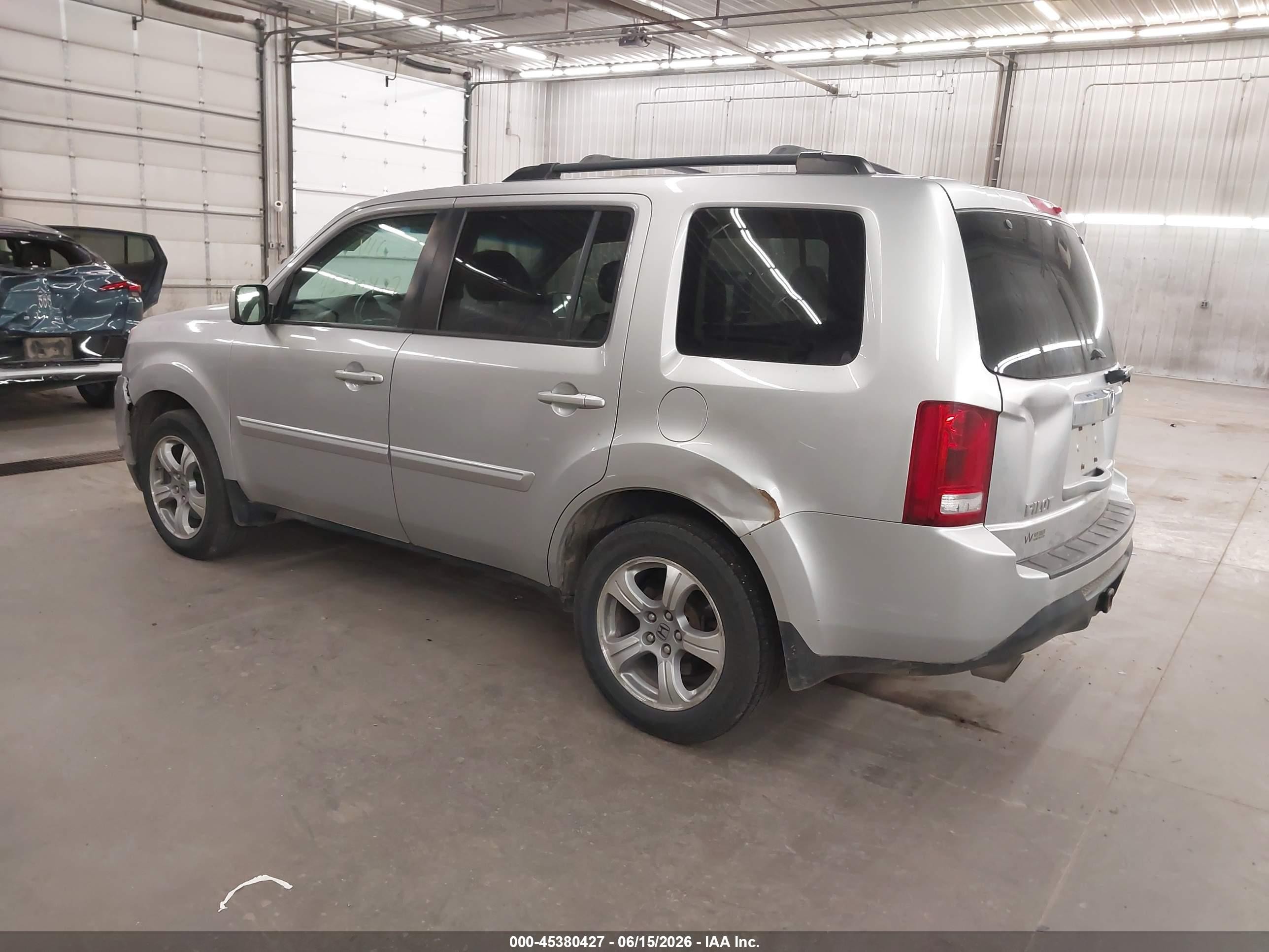 2014 Honda Pilot Ex-l Silver vin: 5FNYF4H51EB001286