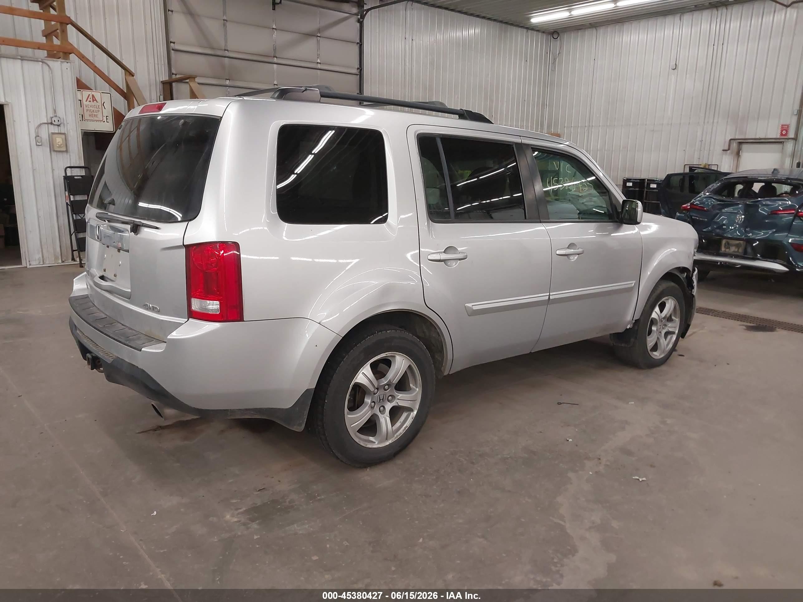2014 Honda Pilot Ex-l Silver vin: 5FNYF4H51EB001286