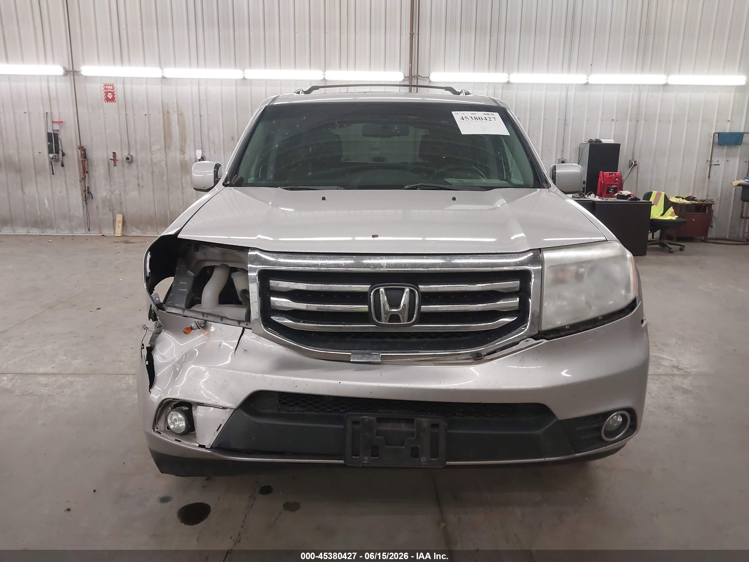 2014 Honda Pilot Ex-l Silver vin: 5FNYF4H51EB001286