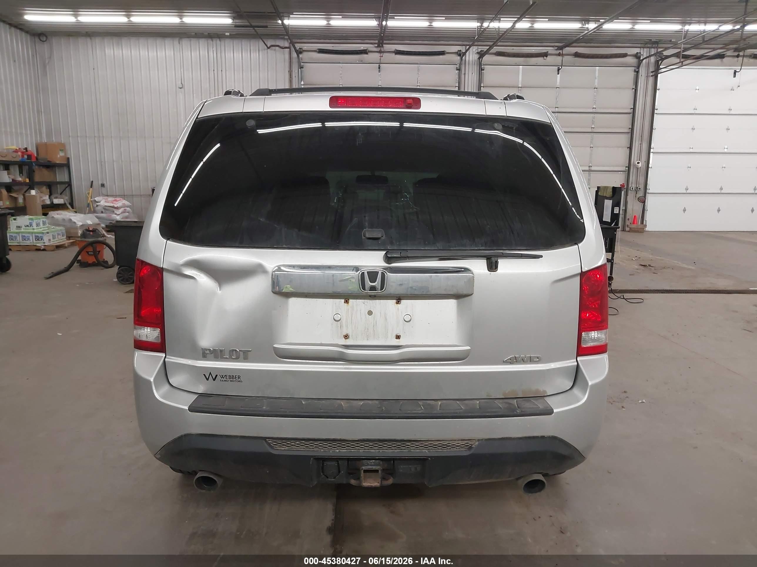 2014 Honda Pilot Ex-l Silver vin: 5FNYF4H51EB001286