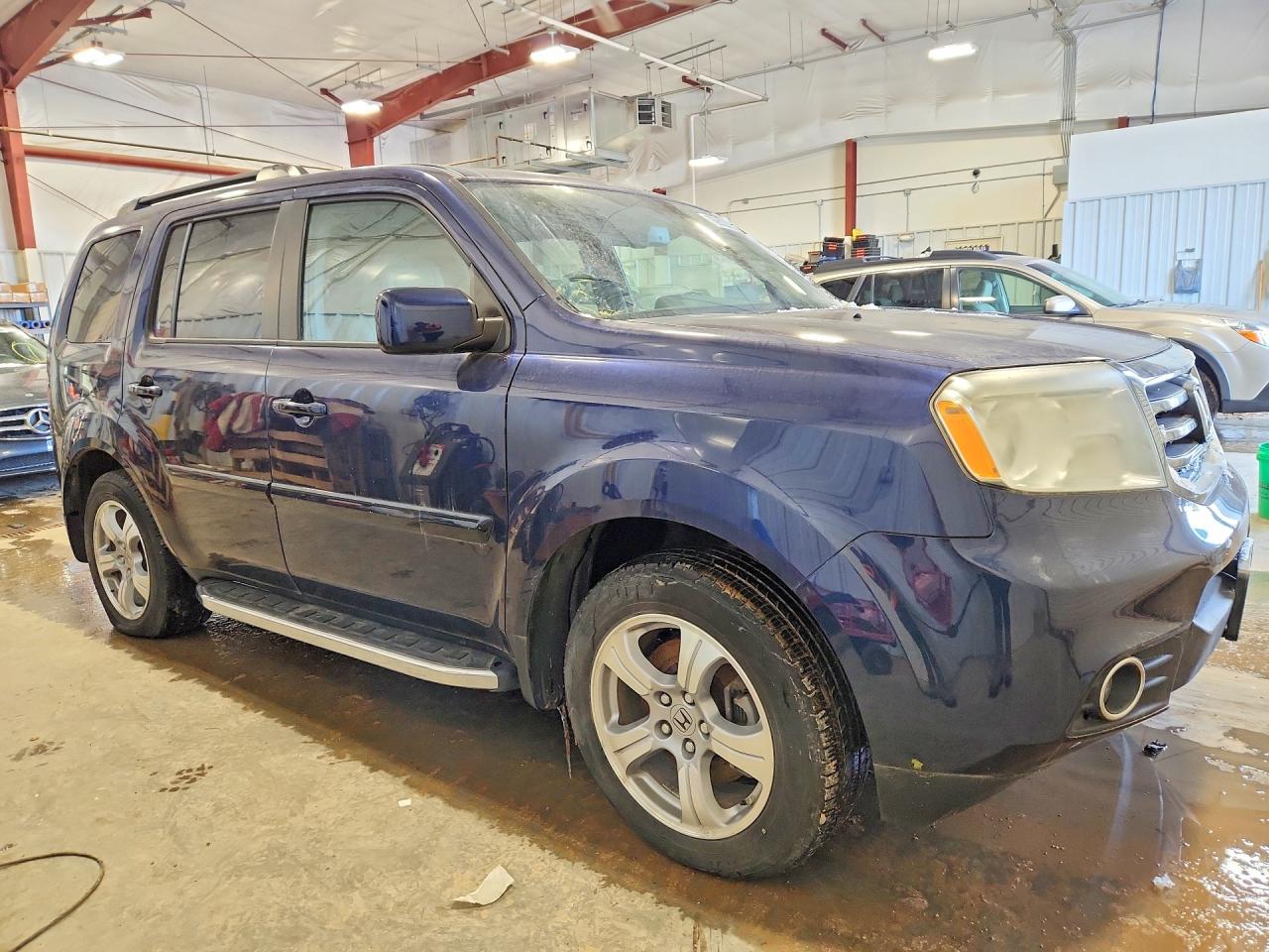 2014 Honda Pilot Exl Blue vin: 5FNYF4H51EB014958