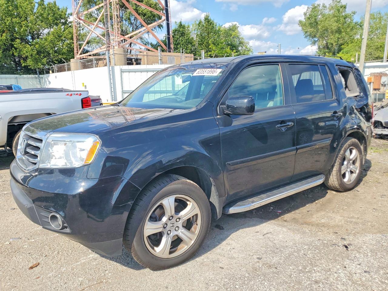 2014 Honda Pilot Exl Blue vin: 5FNYF4H51EB027435