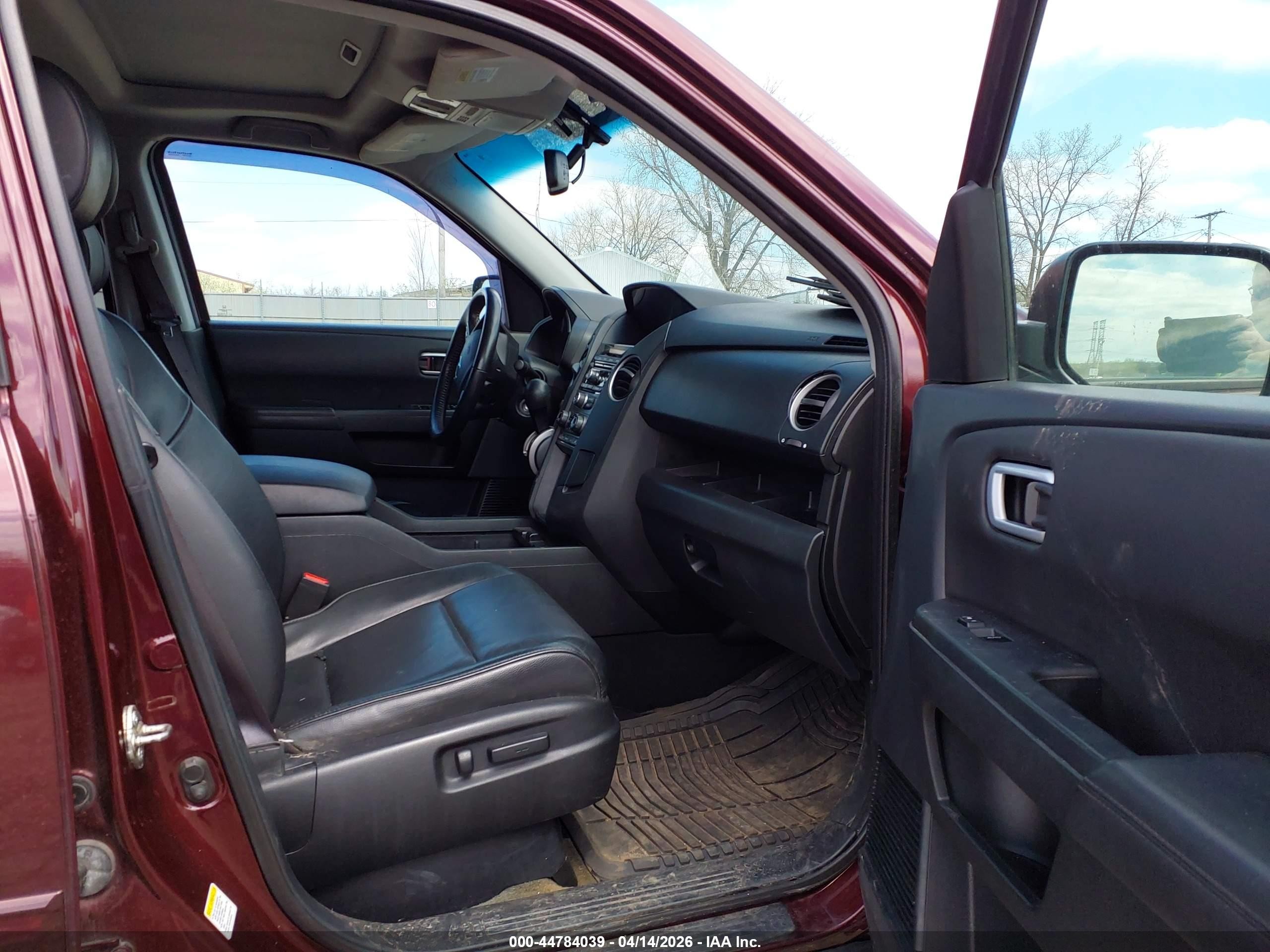 2014 Honda Pilot Ex-l Burgundy vin: 5FNYF4H51EB043537