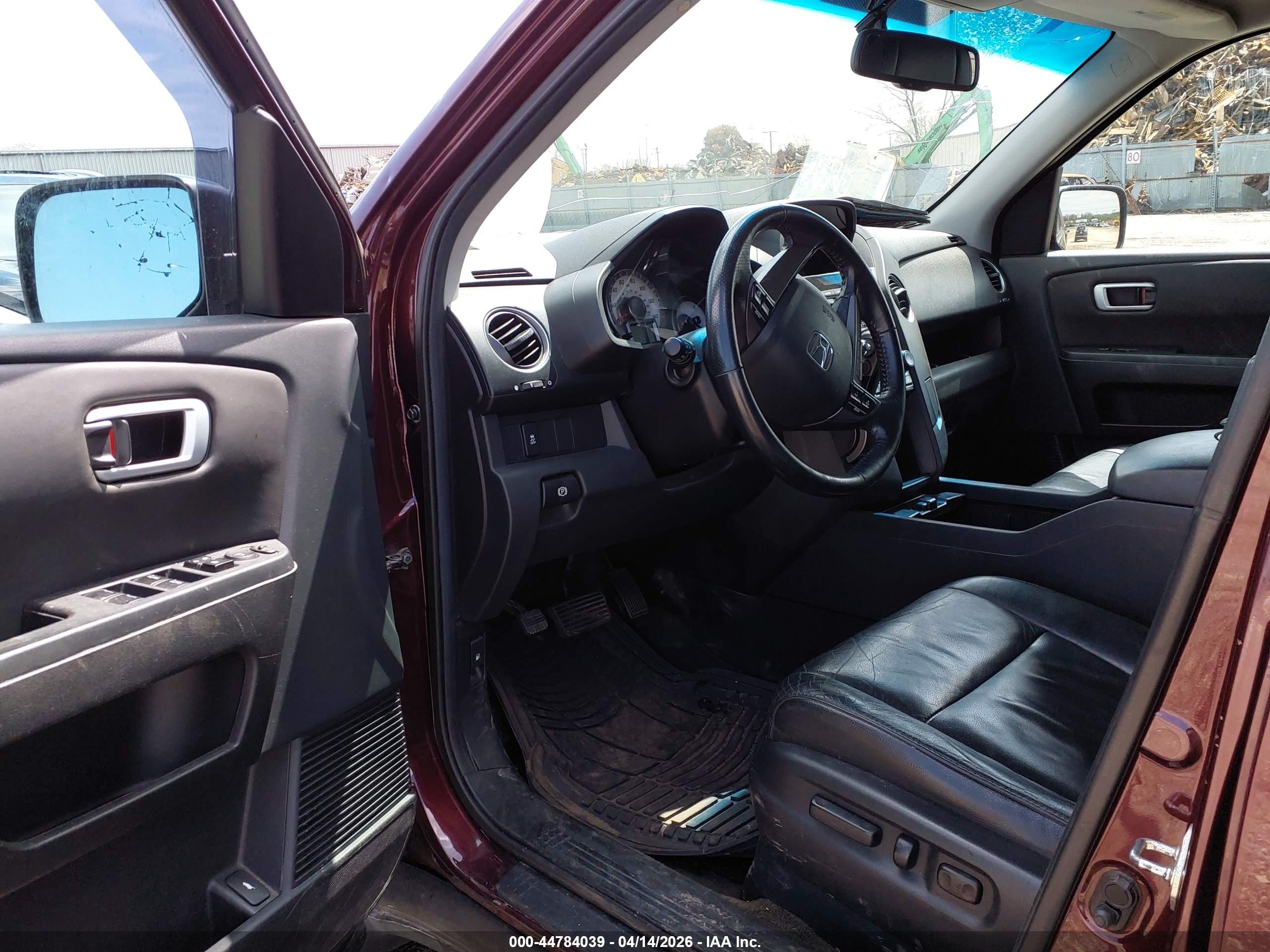 2014 Honda Pilot Ex-l Burgundy vin: 5FNYF4H51EB043537