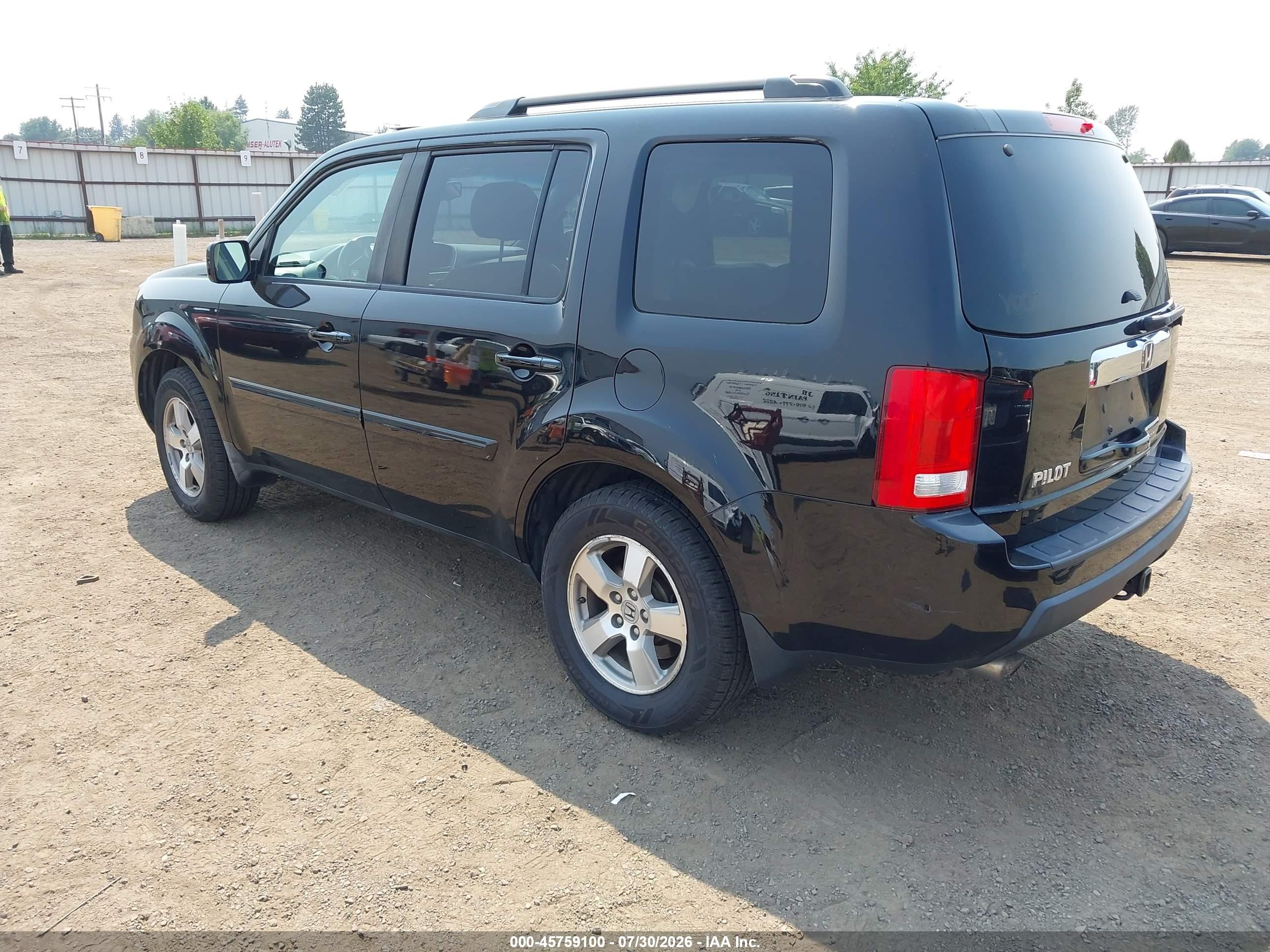 2010 Honda Pilot Ex-l Black vin: 5FNYF4H52AB025378
