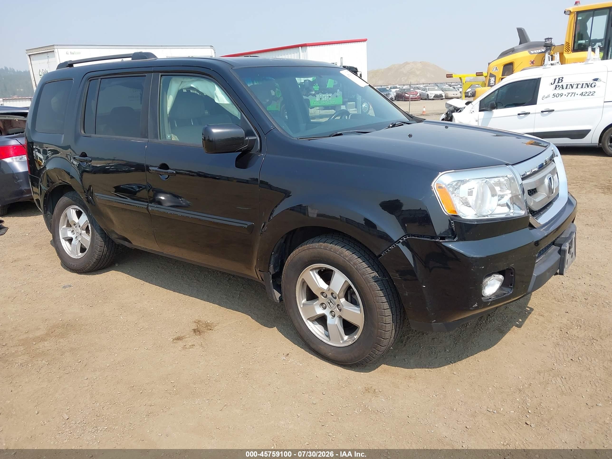 2010 Honda Pilot Ex-l Black vin: 5FNYF4H52AB025378