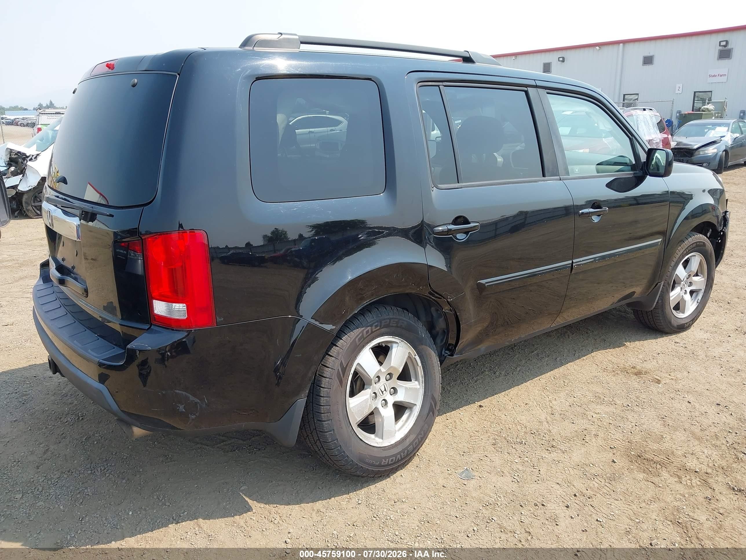 2010 Honda Pilot Ex-l Black vin: 5FNYF4H52AB025378
