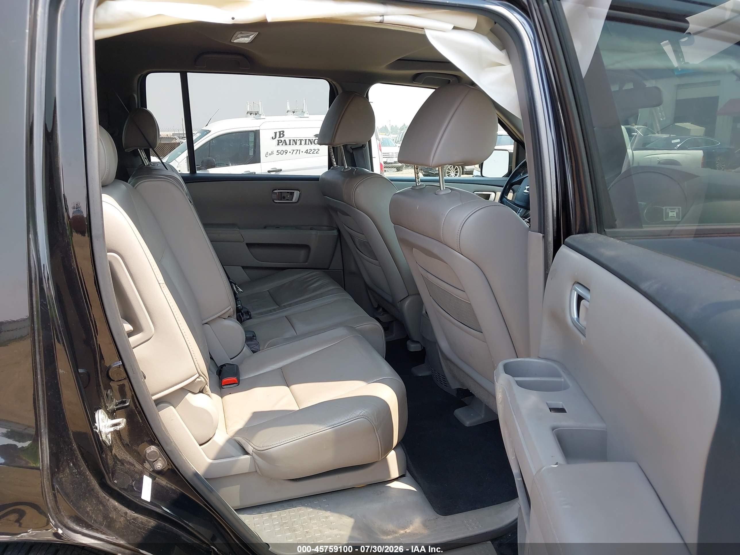 2010 Honda Pilot Ex-l Black vin: 5FNYF4H52AB025378