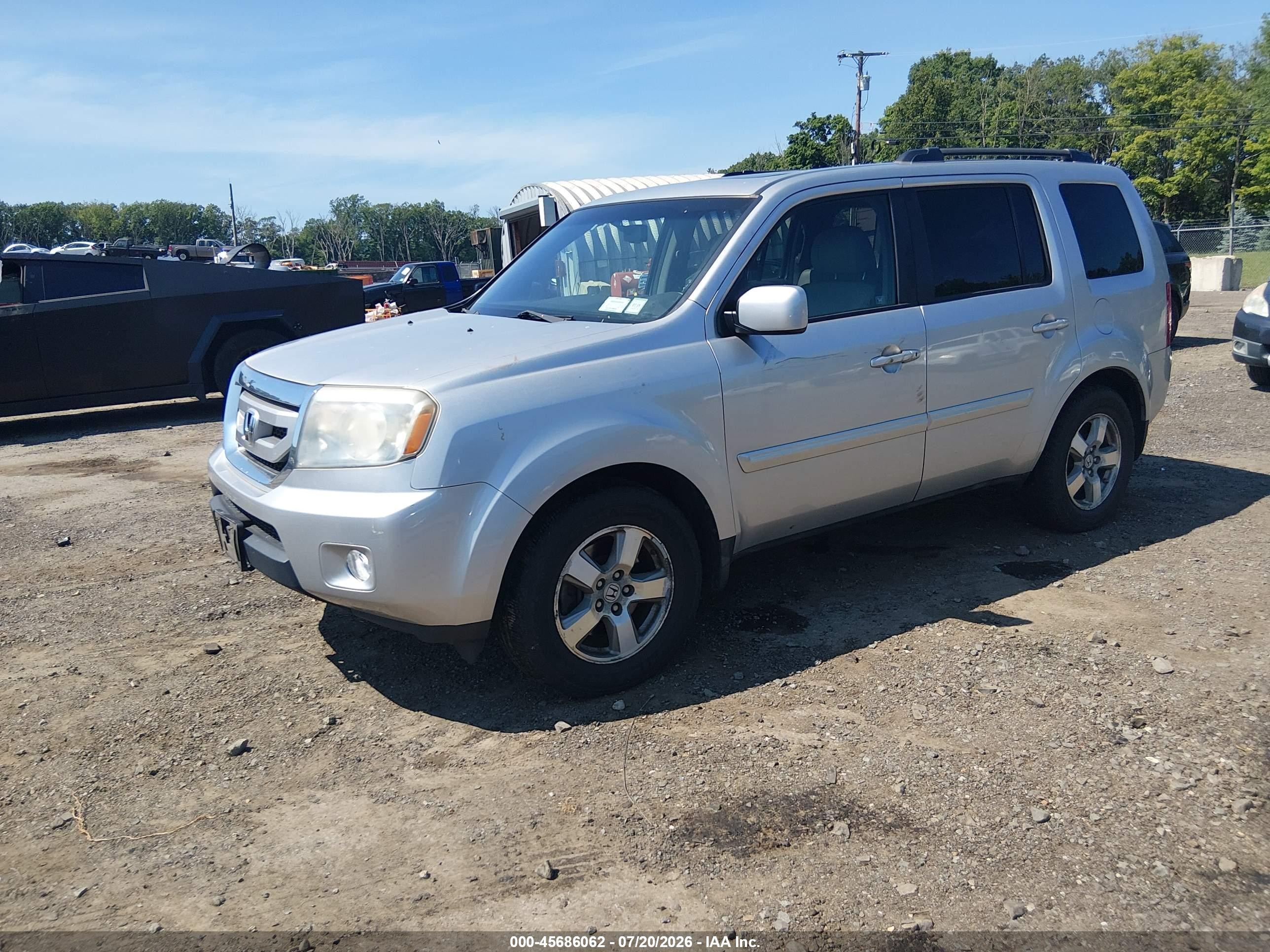 2010 Honda Pilot Ex-l Silver vin: 5FNYF4H52AB037000