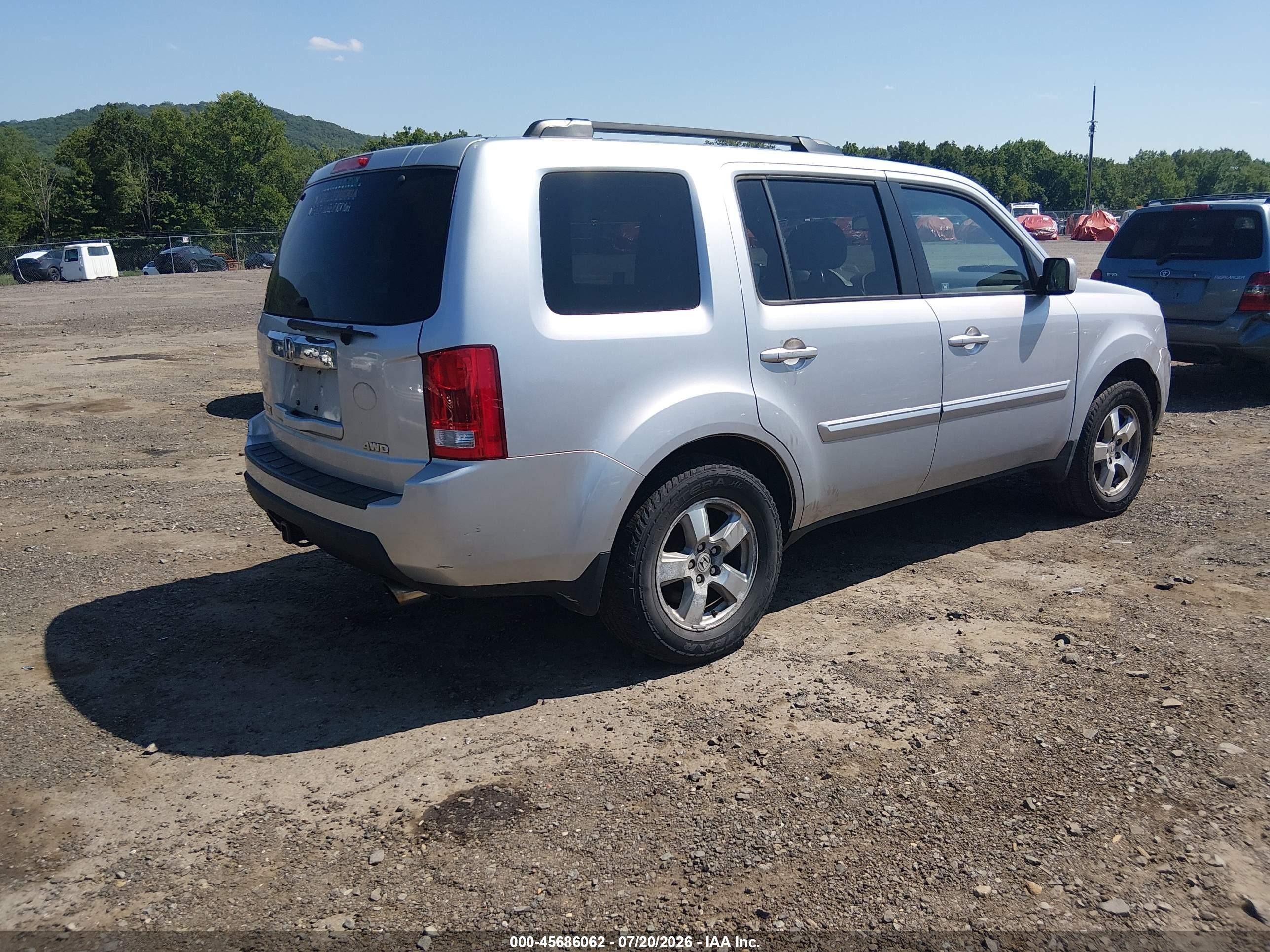 2010 Honda Pilot Ex-l Silver vin: 5FNYF4H52AB037000