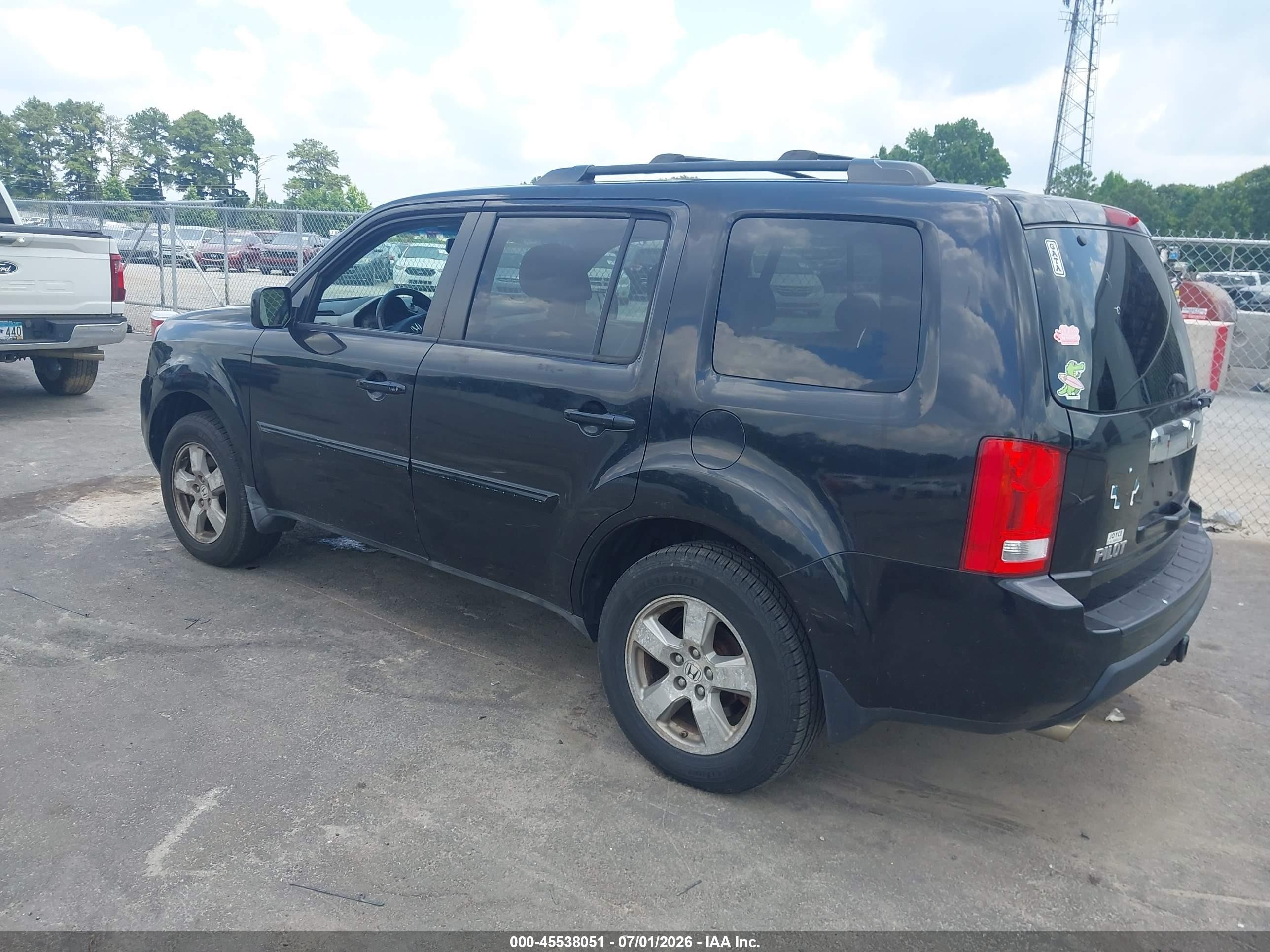 2011 Honda Pilot Ex-l Black vin: 5FNYF4H52BB024992
