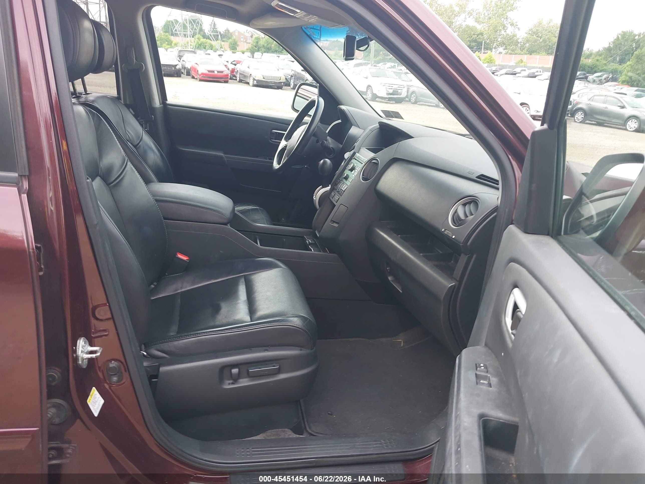 2011 Honda Pilot Ex-l Maroon vin: 5FNYF4H52BB043865