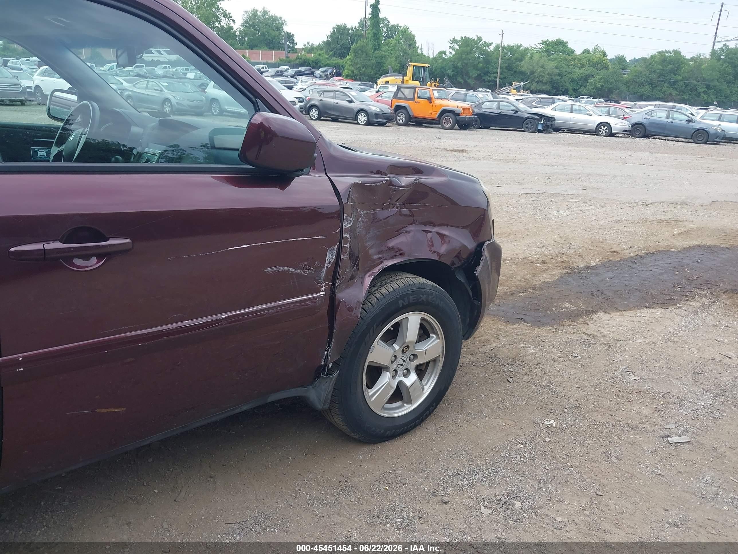 2011 Honda Pilot Ex-l Maroon vin: 5FNYF4H52BB043865