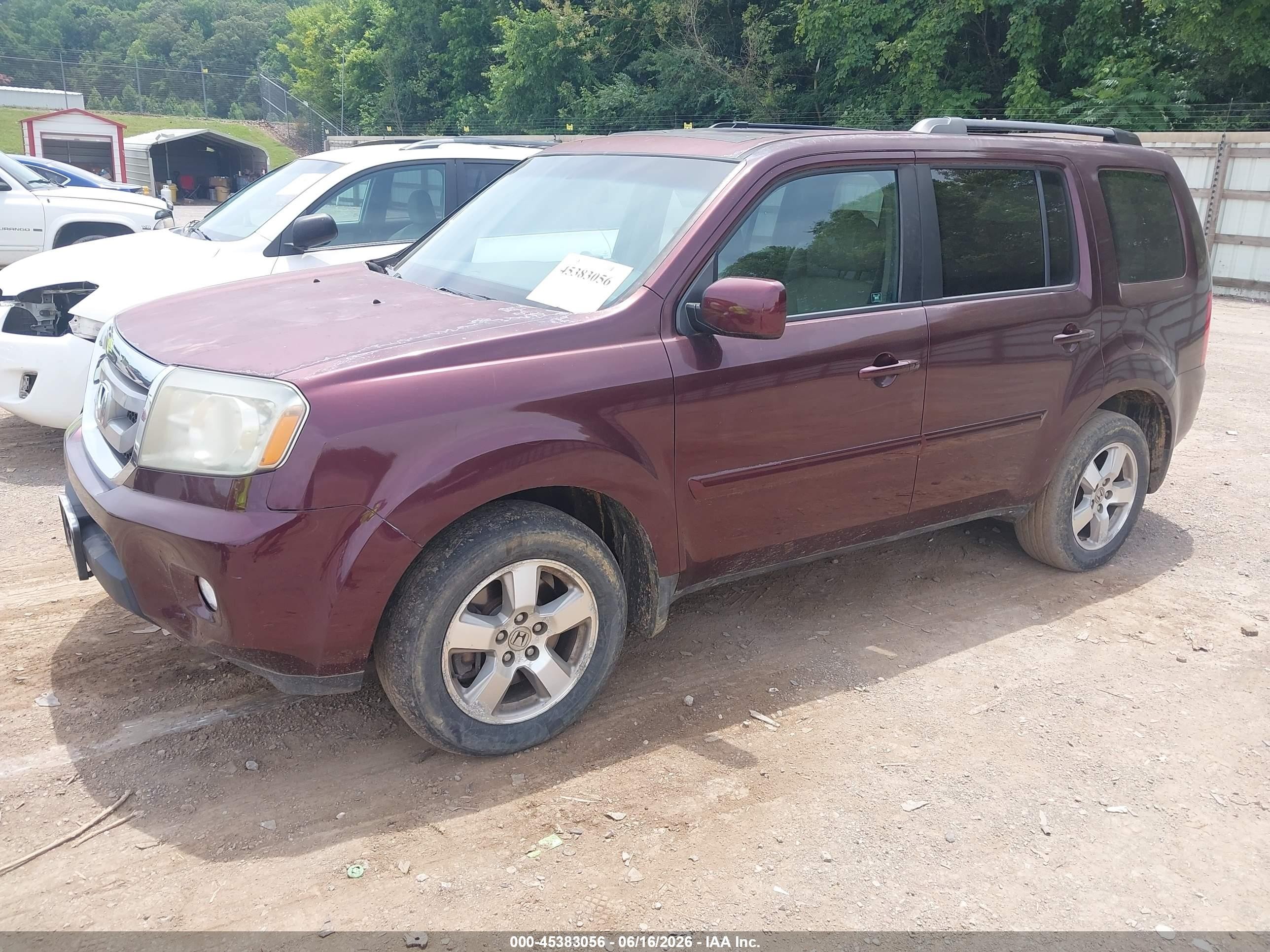 2011 Honda Pilot Ex-l Красный vin: 5FNYF4H52BB084237