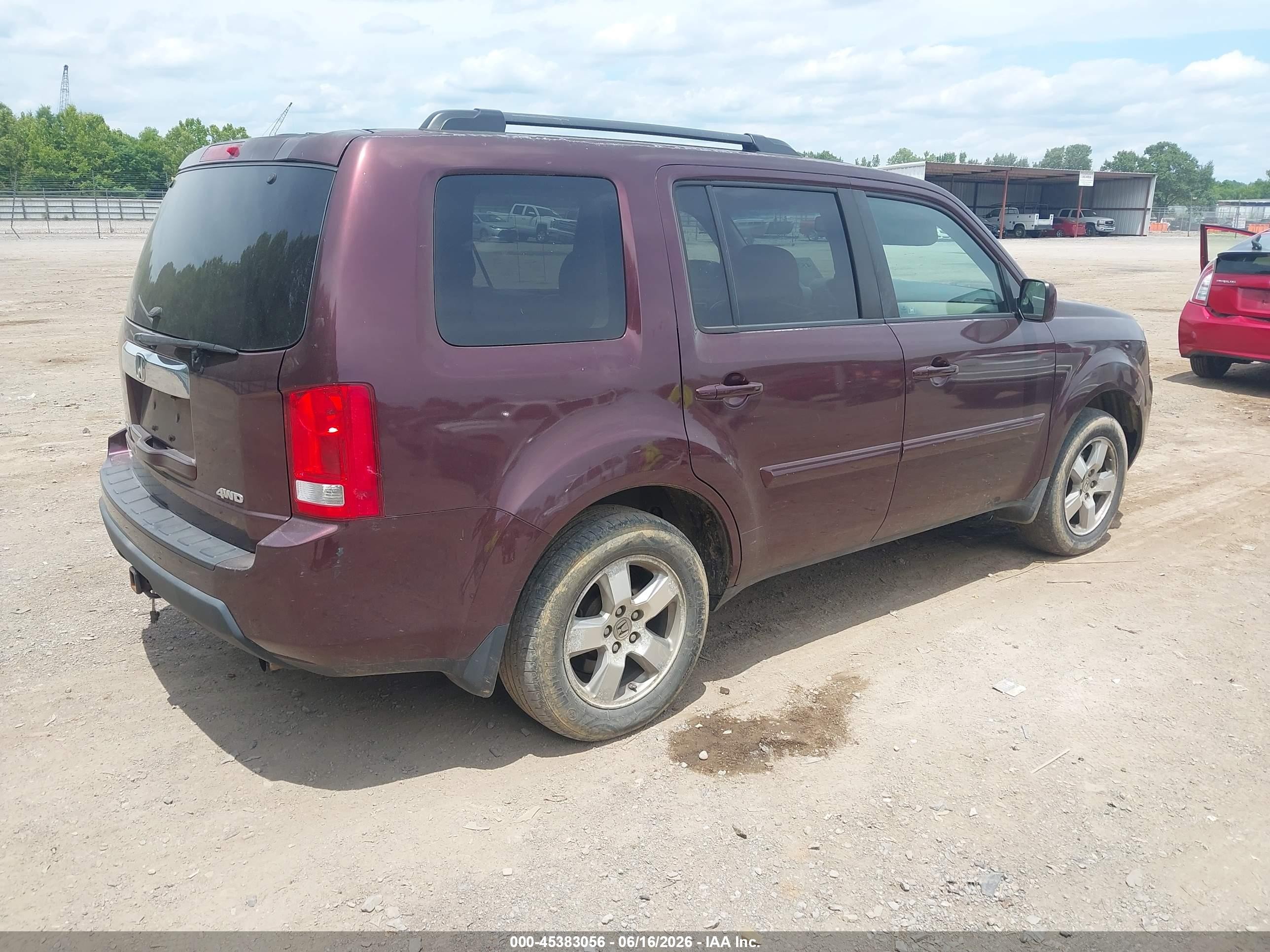 2011 Honda Pilot Ex-l Красный vin: 5FNYF4H52BB084237
