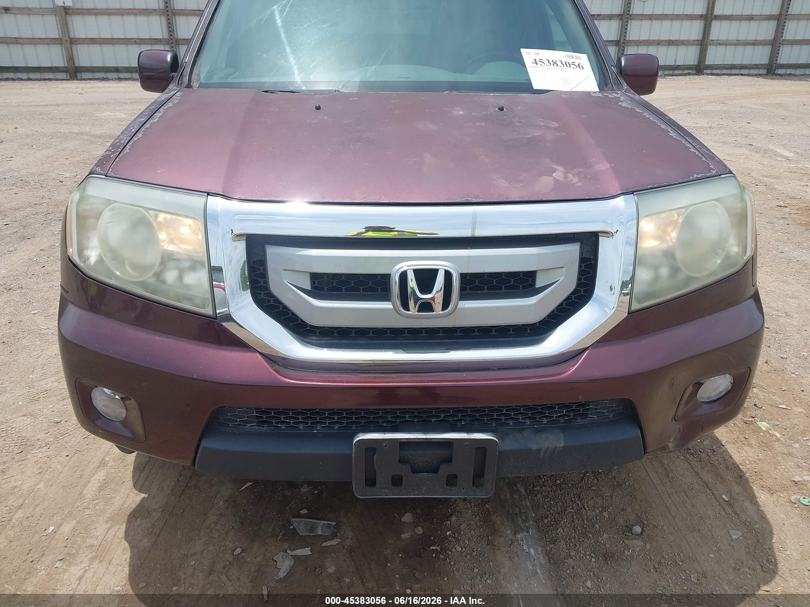 2011 Honda Pilot Ex-l Красный vin: 5FNYF4H52BB084237