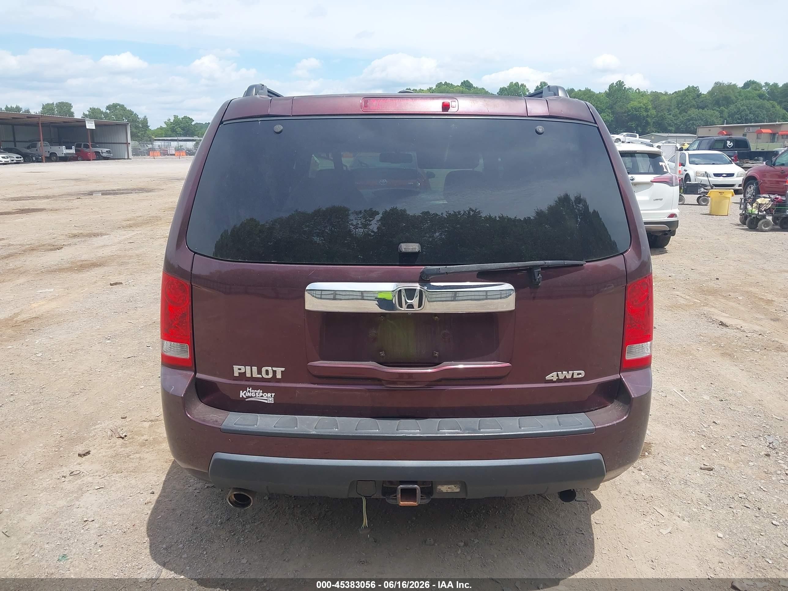 2011 Honda Pilot Ex-l Красный vin: 5FNYF4H52BB084237