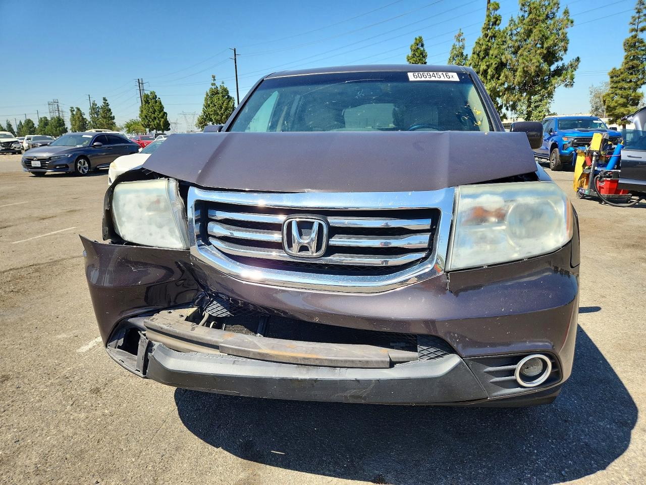 2012 Honda Pilot Exl Фиолетовый vin: 5FNYF4H52CB010690