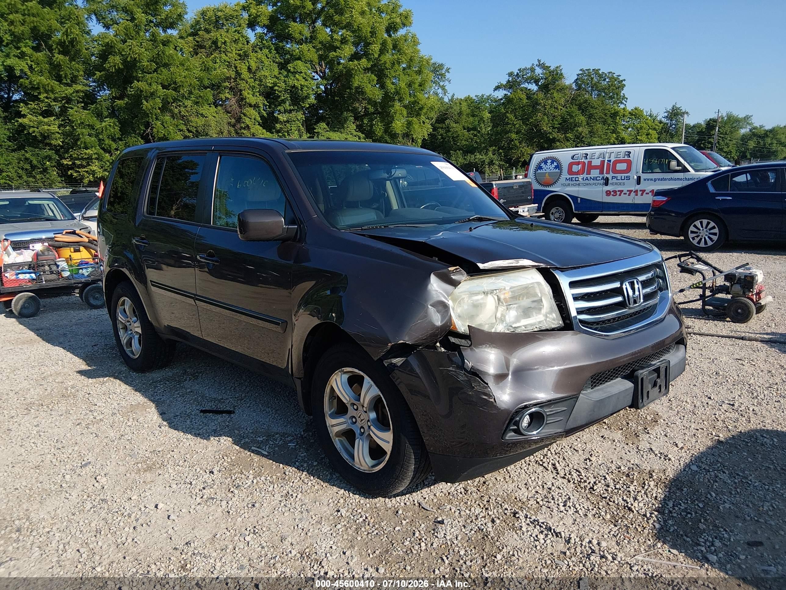 2012 Honda Pilot Ex-l Gray vin: 5FNYF4H52CB020247
