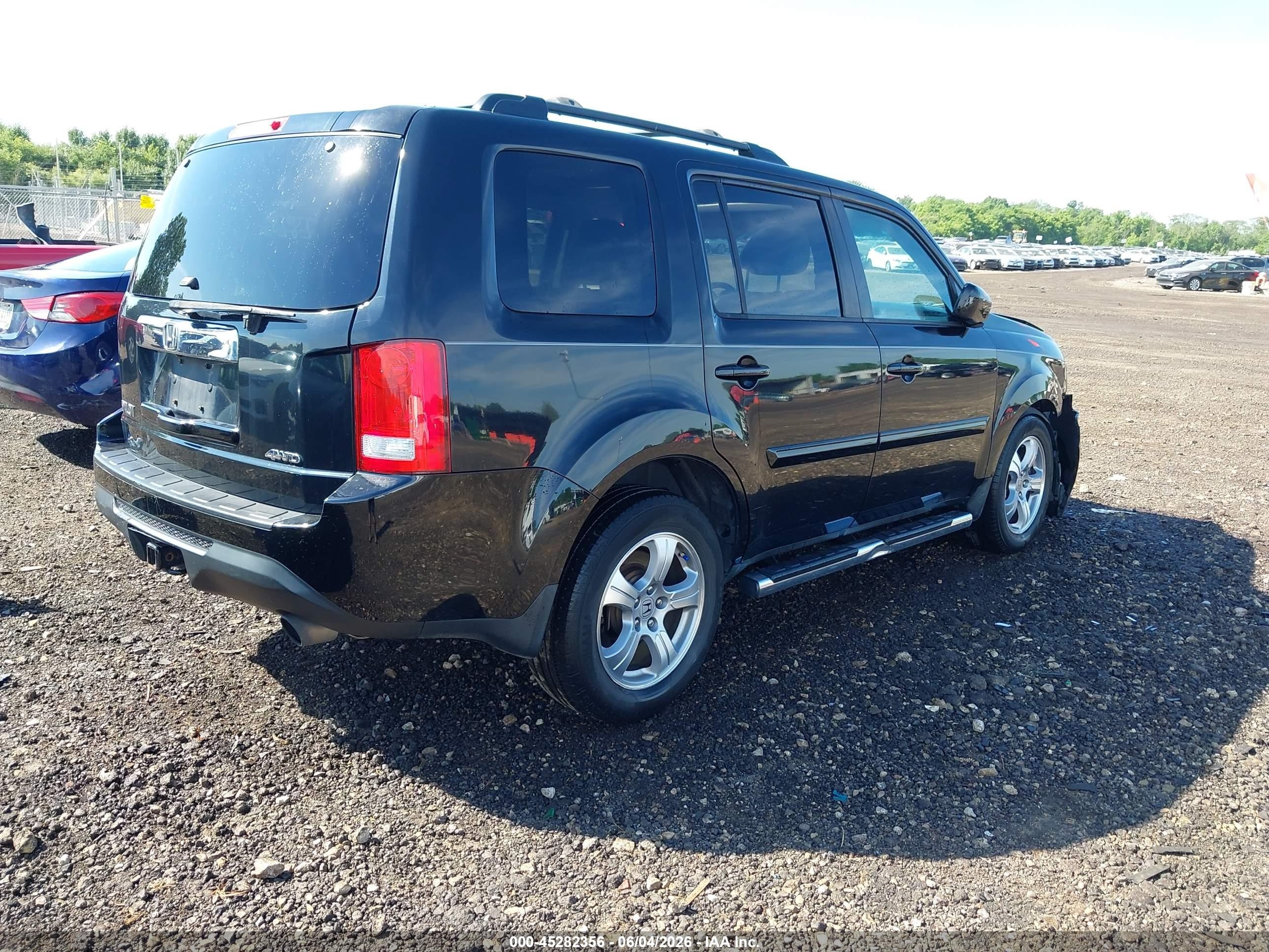2012 Honda Pilot Ex-l Black vin: 5FNYF4H52CB030440