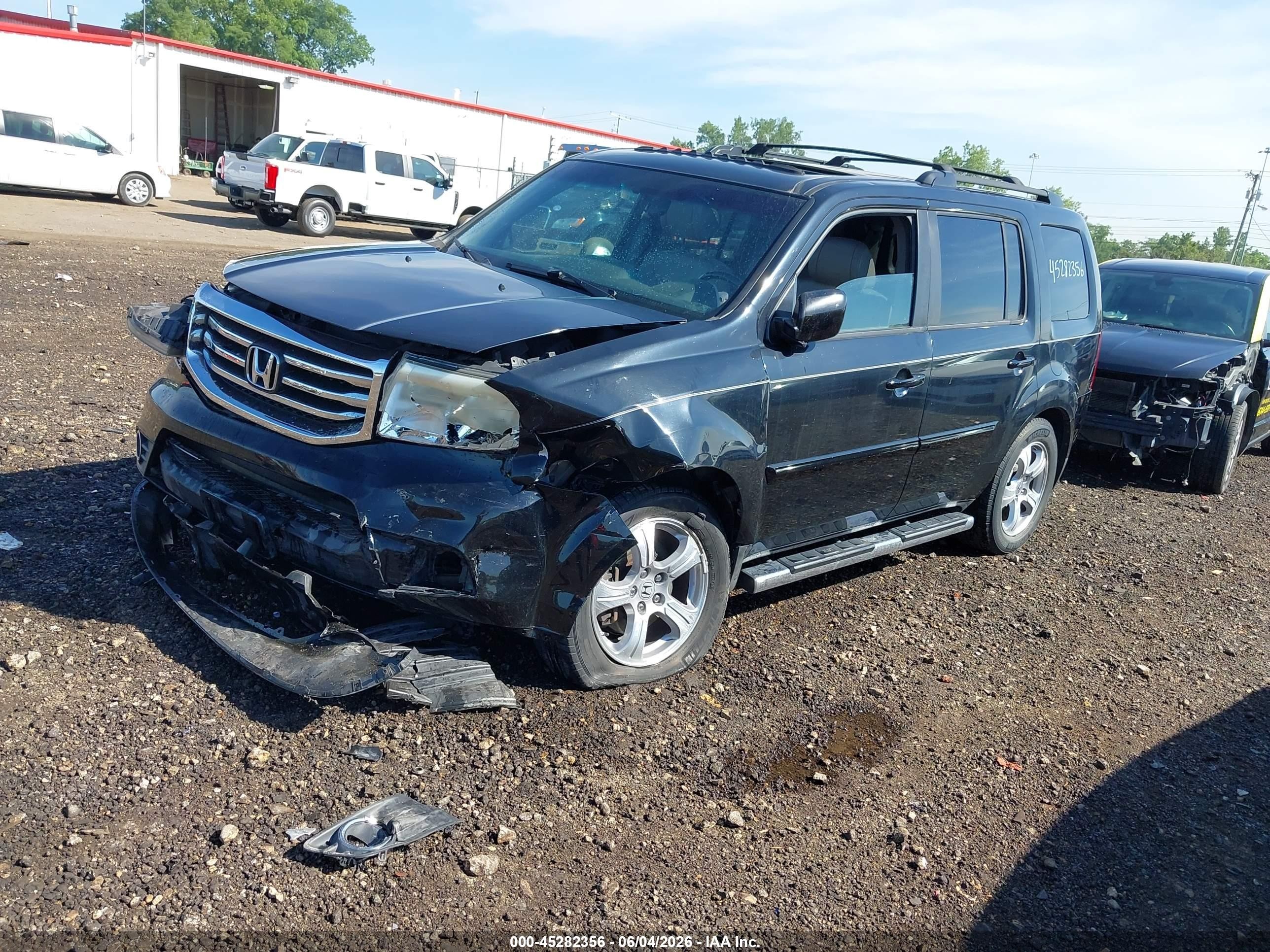 2012 Honda Pilot Ex-l Black vin: 5FNYF4H52CB030440