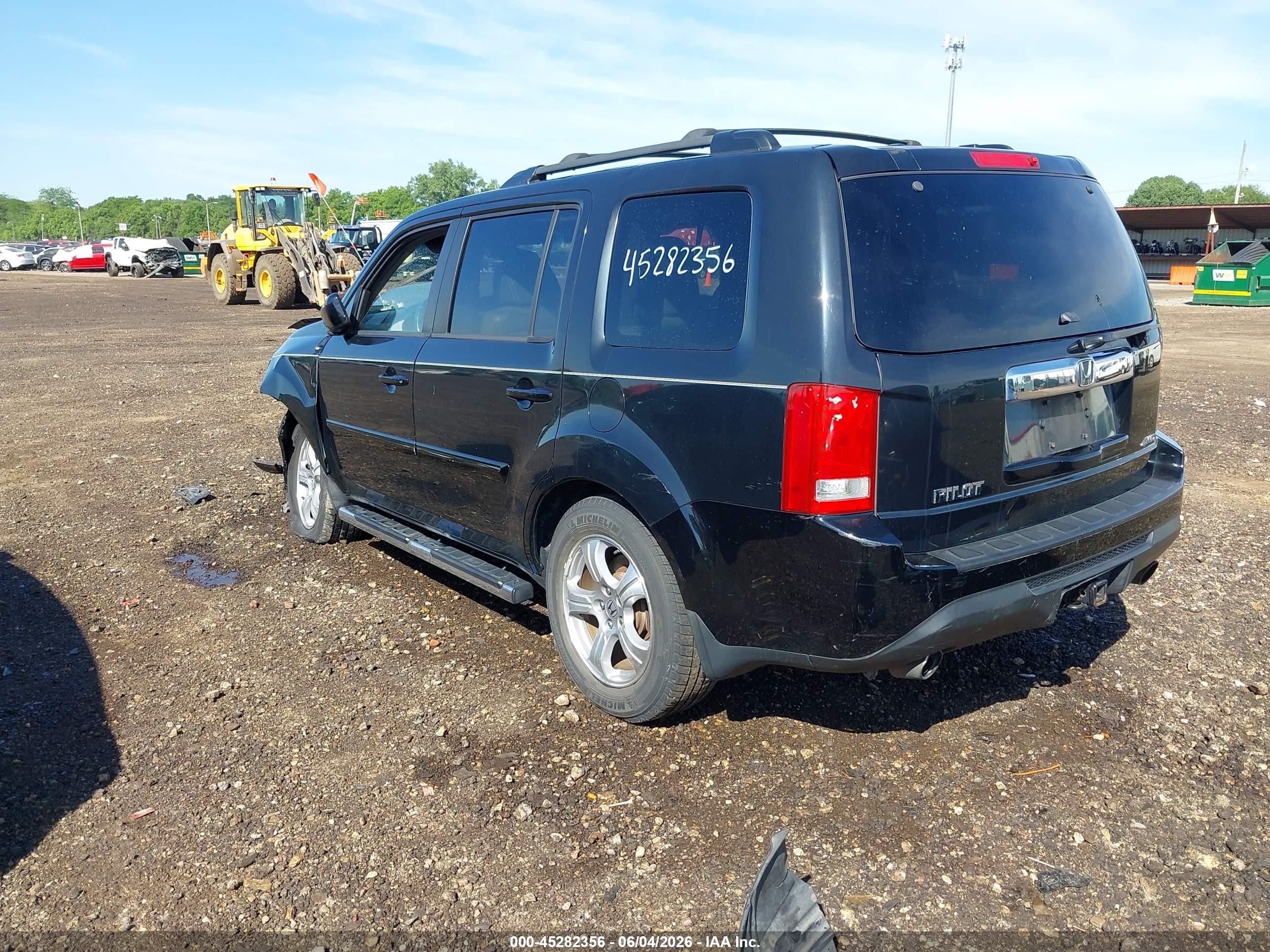 2012 Honda Pilot Ex-l Black vin: 5FNYF4H52CB030440