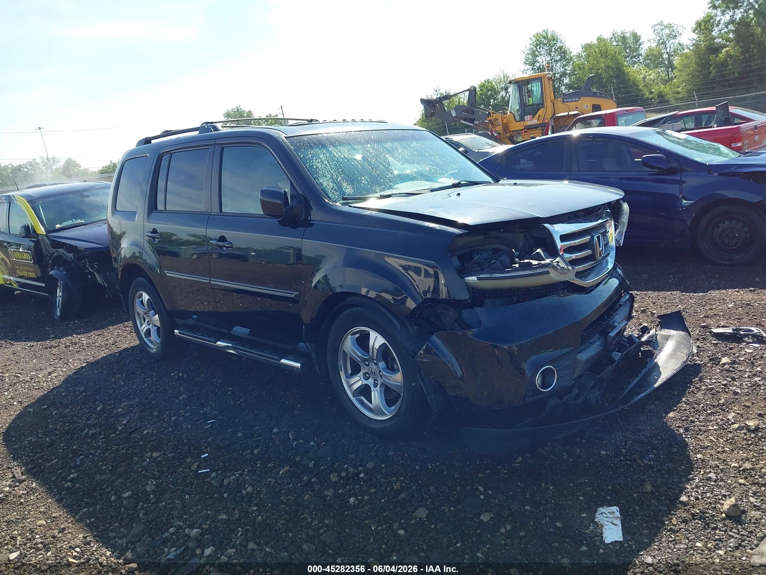 2012 Honda Pilot Ex-l Black vin: 5FNYF4H52CB030440