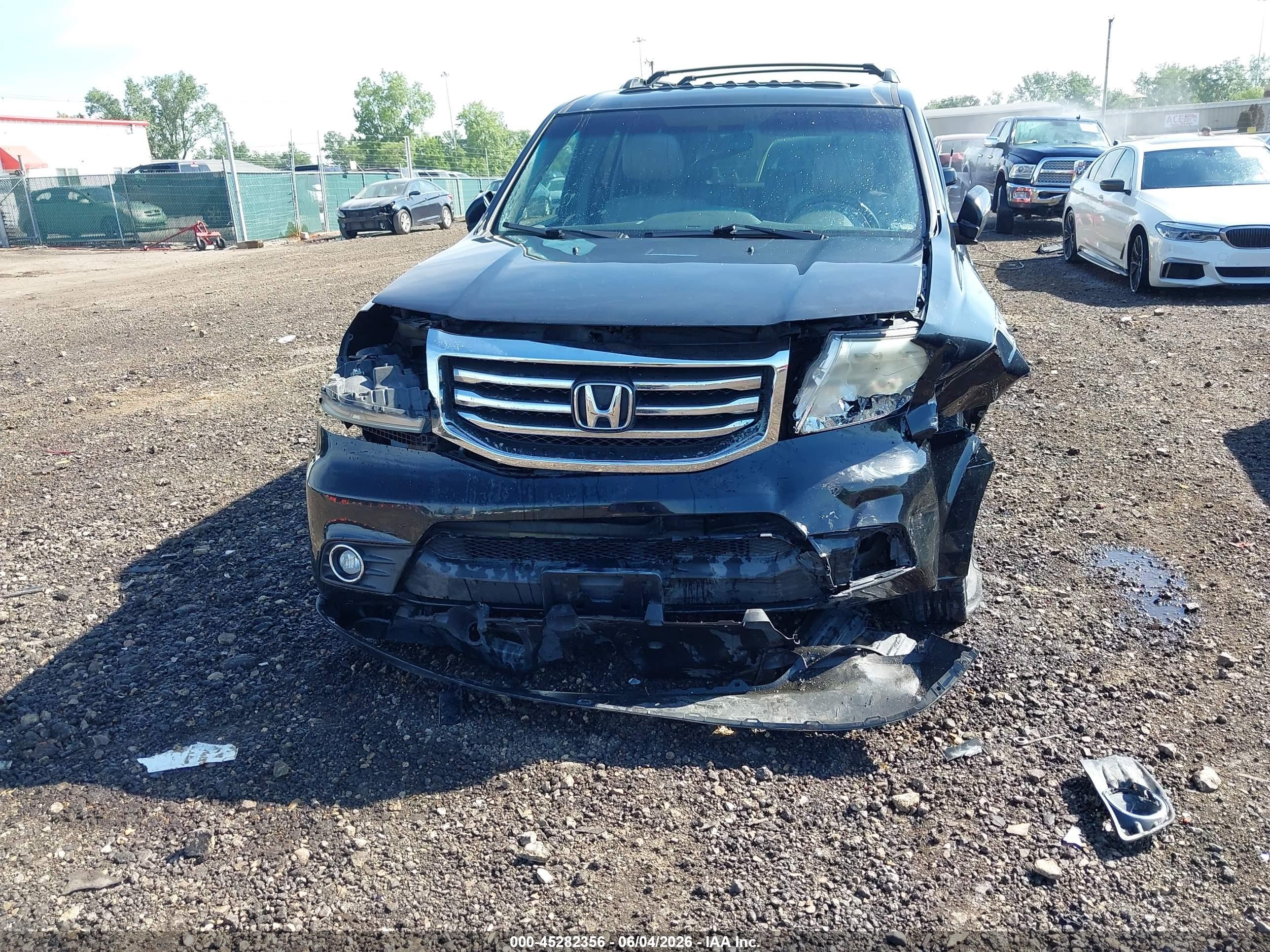 2012 Honda Pilot Ex-l Black vin: 5FNYF4H52CB030440