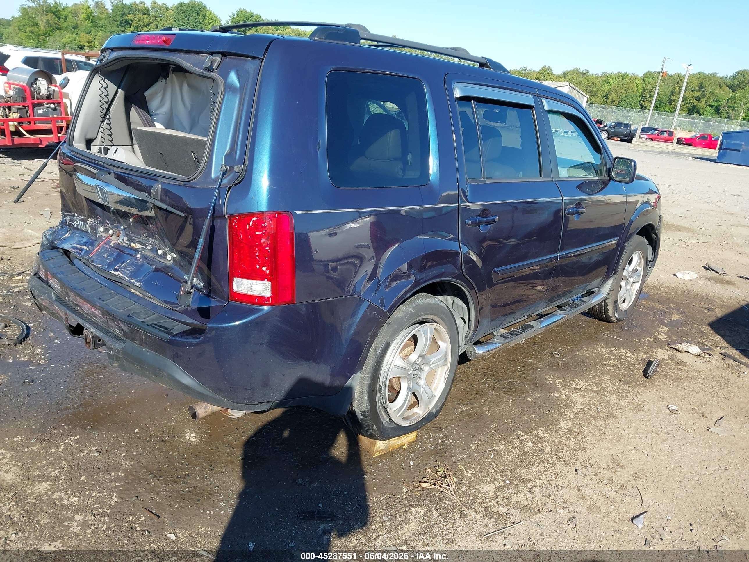 2012 Honda Pilot Ex-l Navy vin: 5FNYF4H52CB036898